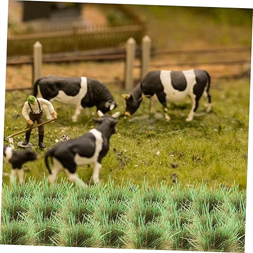 Miniatura 9 de Yardwe 1 caja de accesorios de flores de hierba en miniatura, decoración de tren, accesorios verdes, modelo de hierba ferroviaria, césped