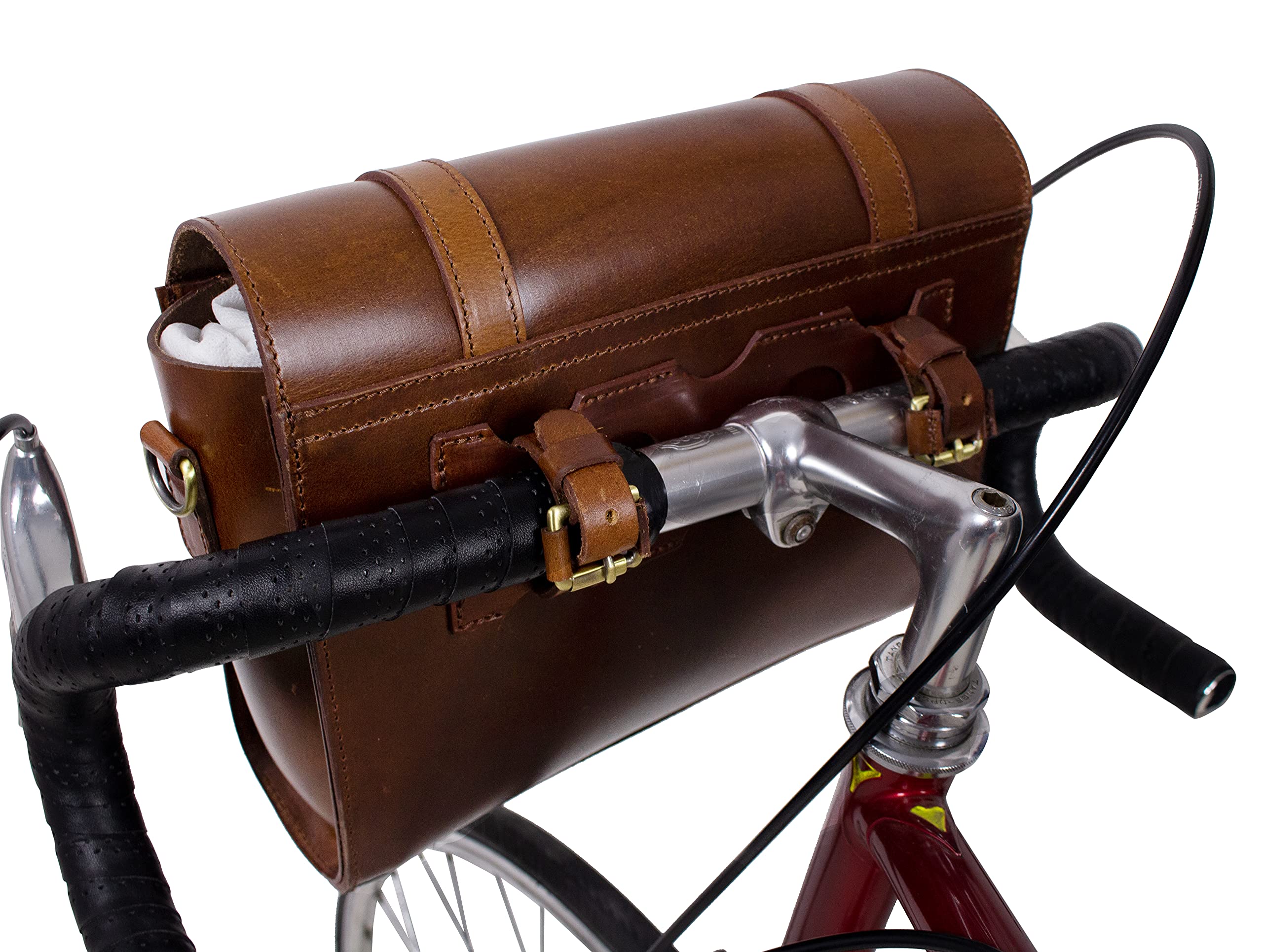 Gusti Lenkertasche Leder - Baden C. Umhängetasche Fahrradtasche Tasche Ledertasche Vintage Braun Leder