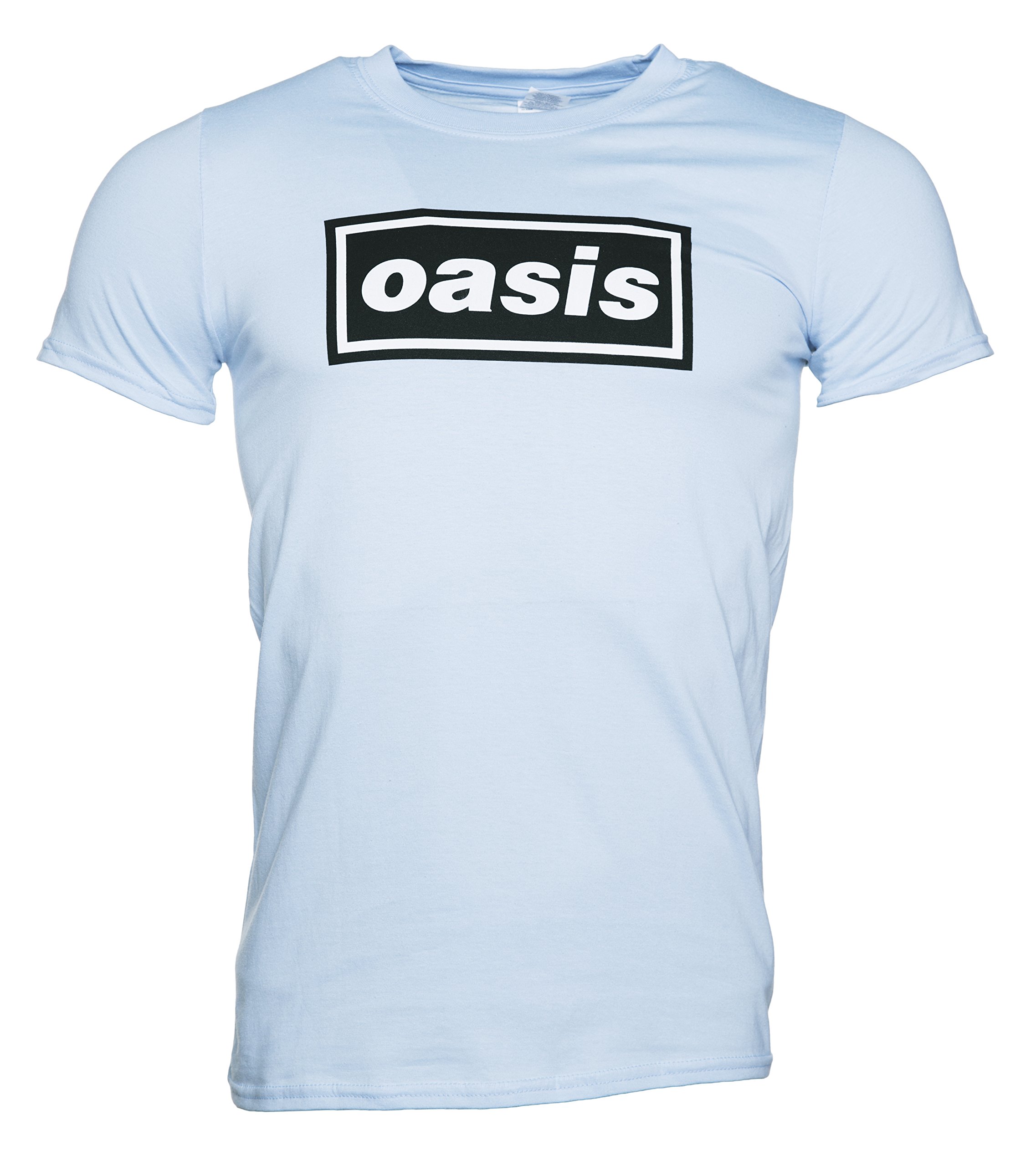 Rock Off Officially Licensed Products Men's Blue Rock Off Oasis Logo T Shirt