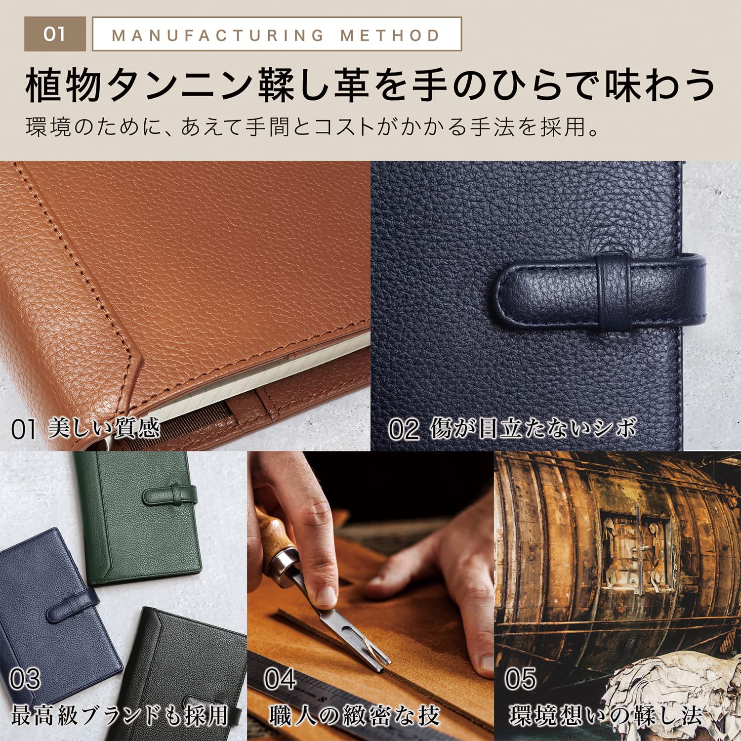Amazon.co.jp: [BLUE SINCERE] システム手帳 バイブルサイズ 本革 6穴