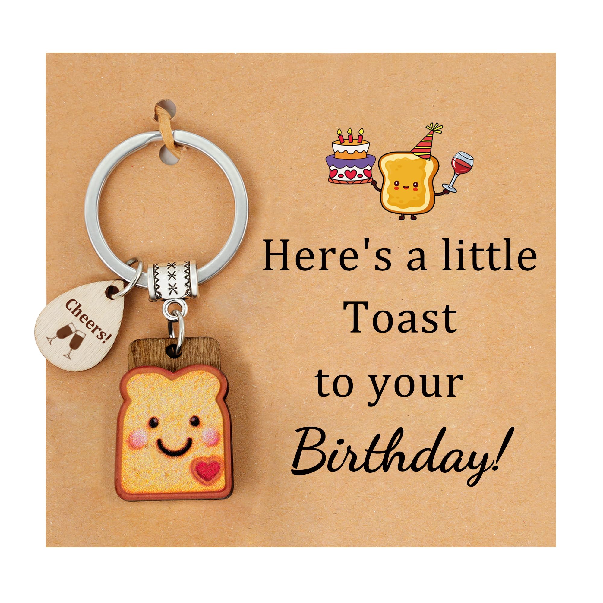PEALICIOUS Toast Keychain for Girls New Beginnings Congratulations Gifts
