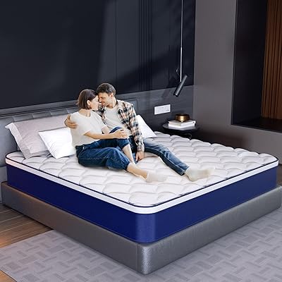 12 Inch Hybrid Queen Mattress in a Box - Gel Memory Foam & Pocket Springs for Back Pain Relief, Soft & Plush Fiberglass-Free Bed, CertiPUR-US Certified, 60x80 Inches