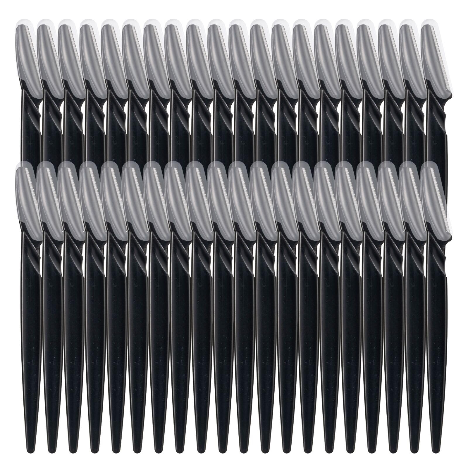 40pcs Eyebrow Razor for Women, Newbie Friendly Dermaplane Razor, Face Razors and Shaver Dermaplaning with Protective Covers (Black)