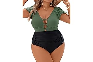 Women's Plus Size One Piece Push Up Swimsuit
