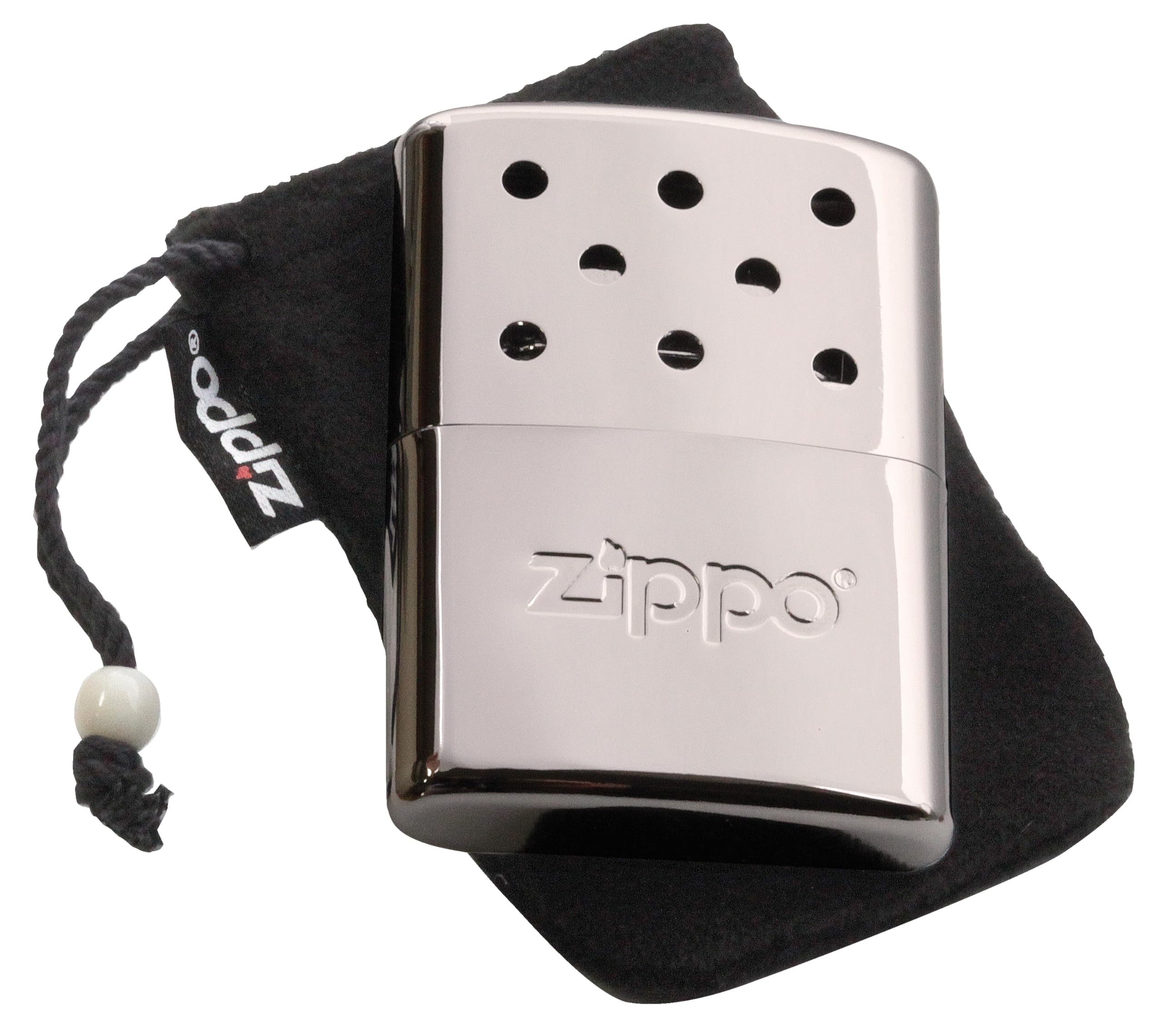 Zippo Handwärmer - 6 Stunden Wärme - Nachfüllbar mit Feuerzeugbenzin - Wiederverwendbar - Taschenwärmer in Chrom