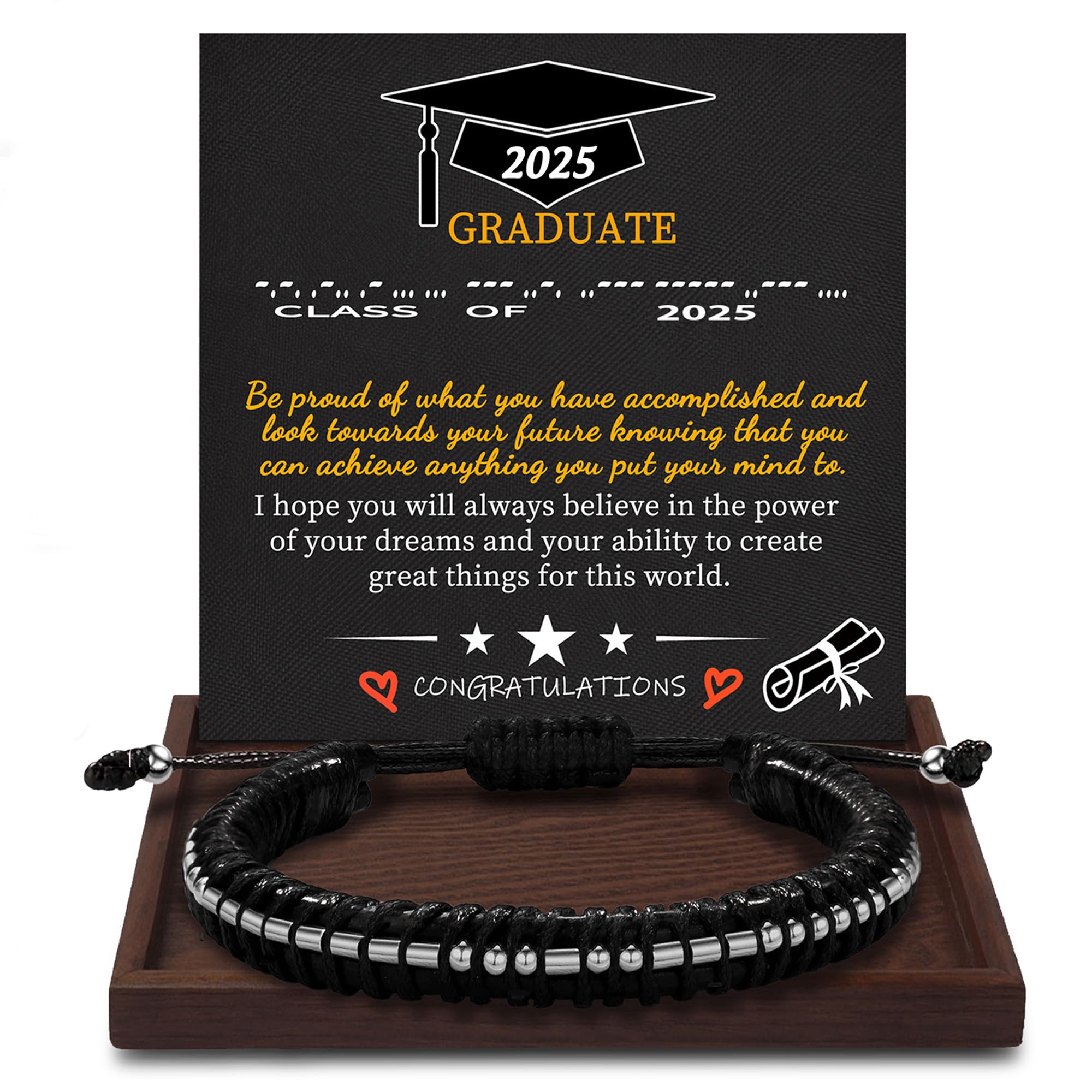 Valentines Day Gifts for Him Boyfriend Morse Code Bracelets for Men Husband Mens Bracelets Graduation Gifts for Him