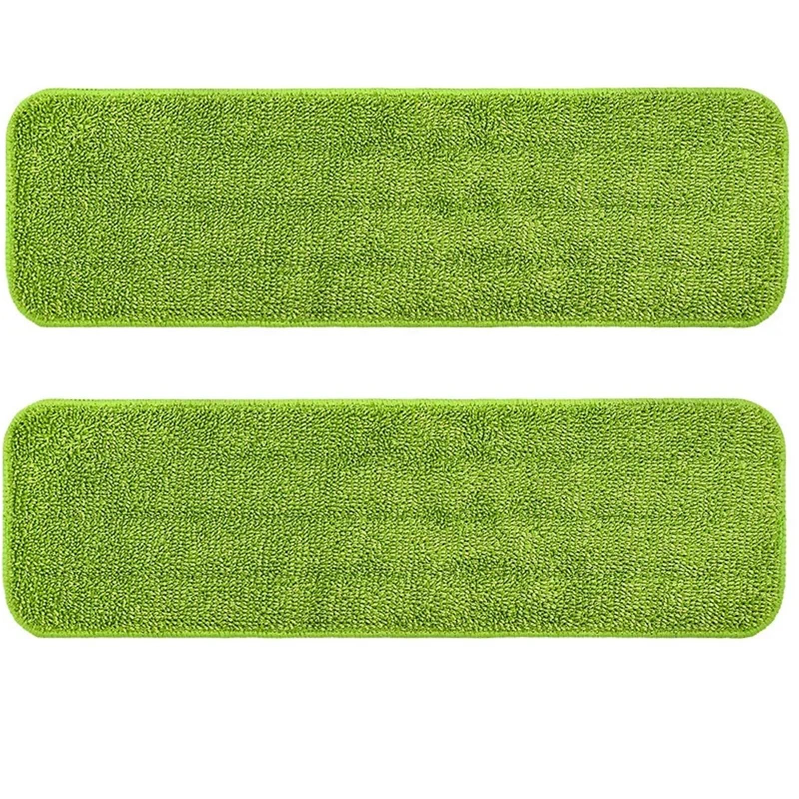 10 panni di ricambio in microfibra for mocio | Ricarica lavabile adatta for spazzoloni spray, strumenti for la pulizia, bagnati e asciutti(14x46cm-green)