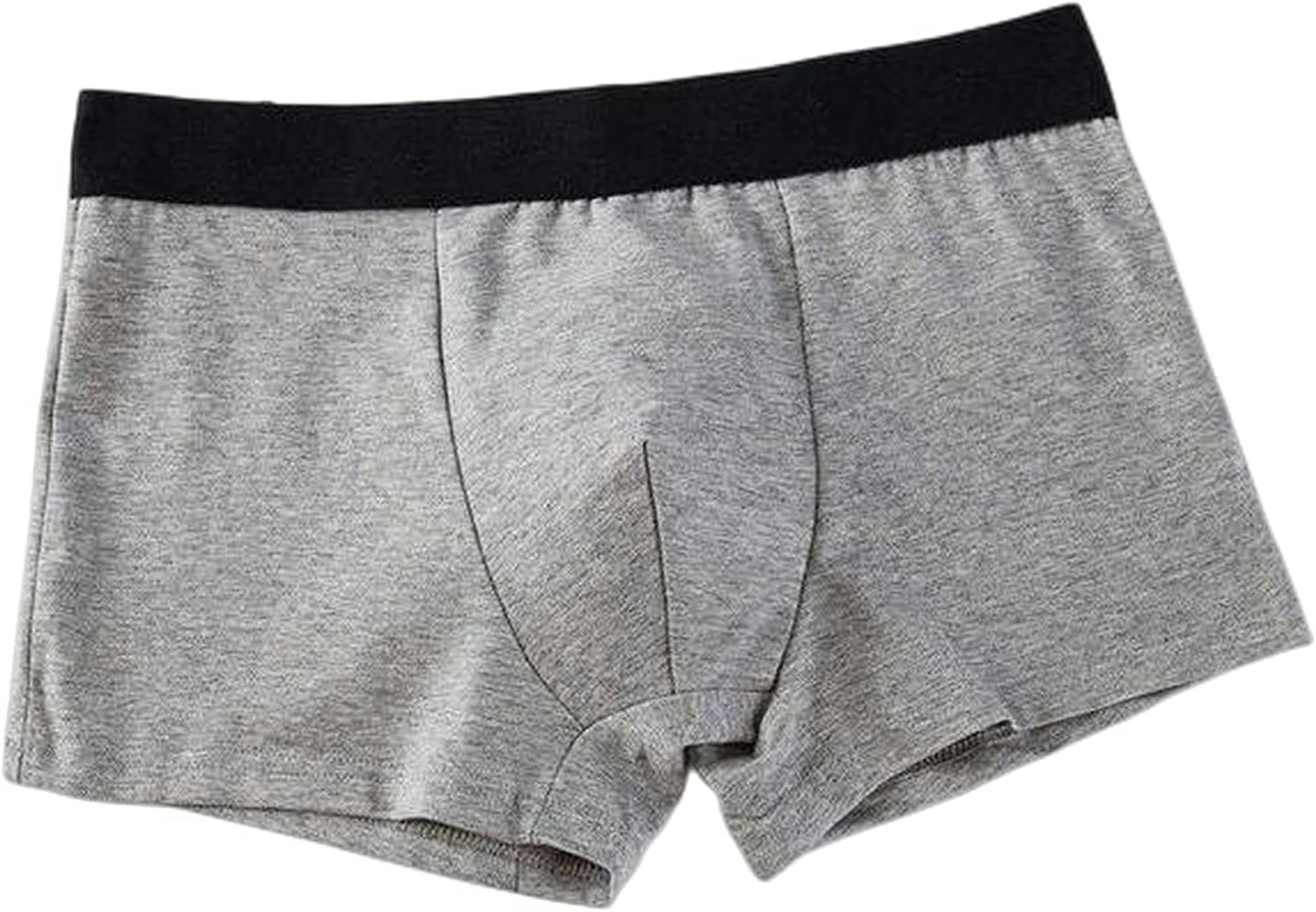 Boxer Uomo Shorti Maschi di Cotone per Cotone per Cotone A Colore Solido da 5 Pacchi Pantaloni da Uomo di Grandi Dimensioni-XXL-Gray 5pc