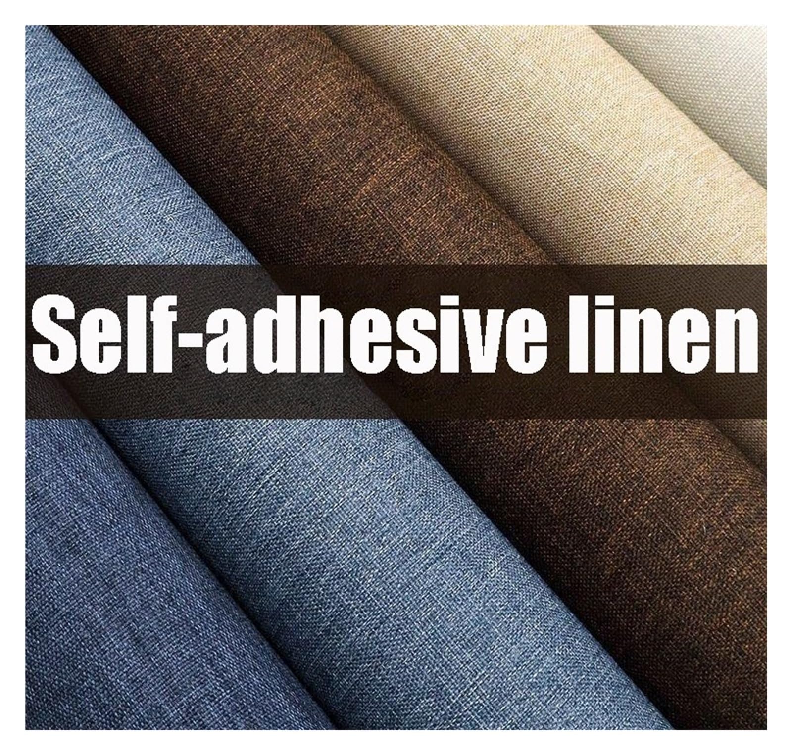 Parche Adhesivo de Tela Cinta autoadhesiva de lino for reparación muebles, parche adhesivo multiusos for sofás, asientos coche, sillas oficina y manualidades(Beige gray,50x145cm)