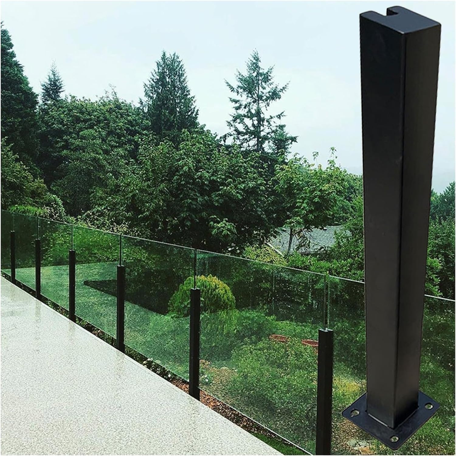 Clôture de piscine et poteau de garde-corps 95cm anti-chute à base lourde