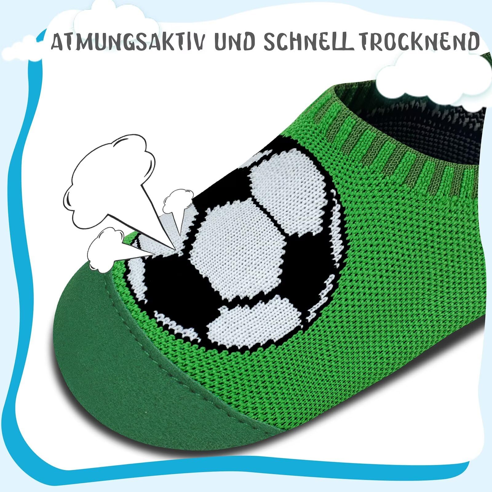Kyopp Hausschuhe Kinder für Junge mädchen Atmungsaktive Hüttenschuhe Barfußschuhe Kinder Rutschfest Pantoffeln