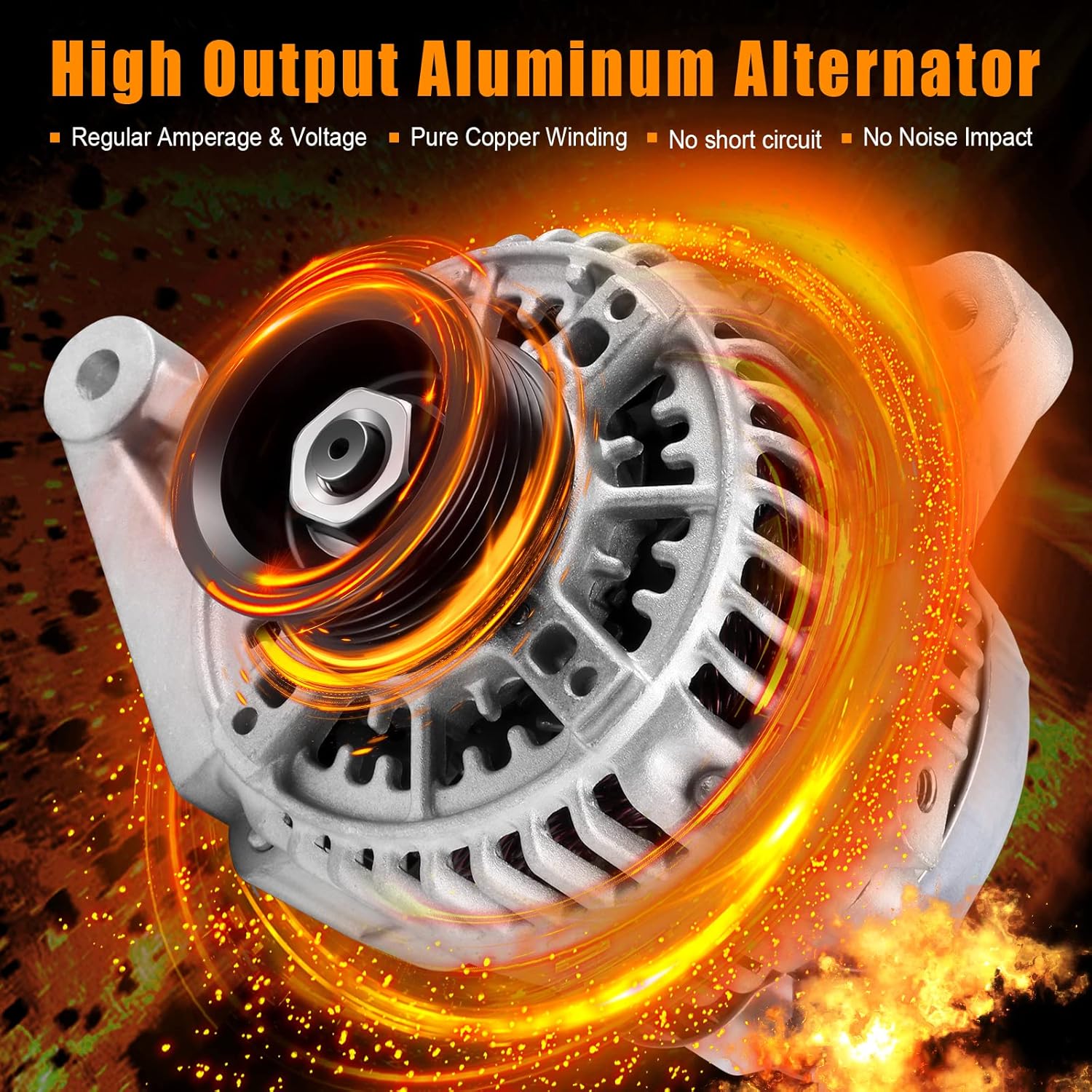 Alternator 80 Amp/12 Volt Compatible for Toyota for Corolla 1998-2002 for Chevrolet for Prizm 1998-2002 - 13756 AND0177 400-52037