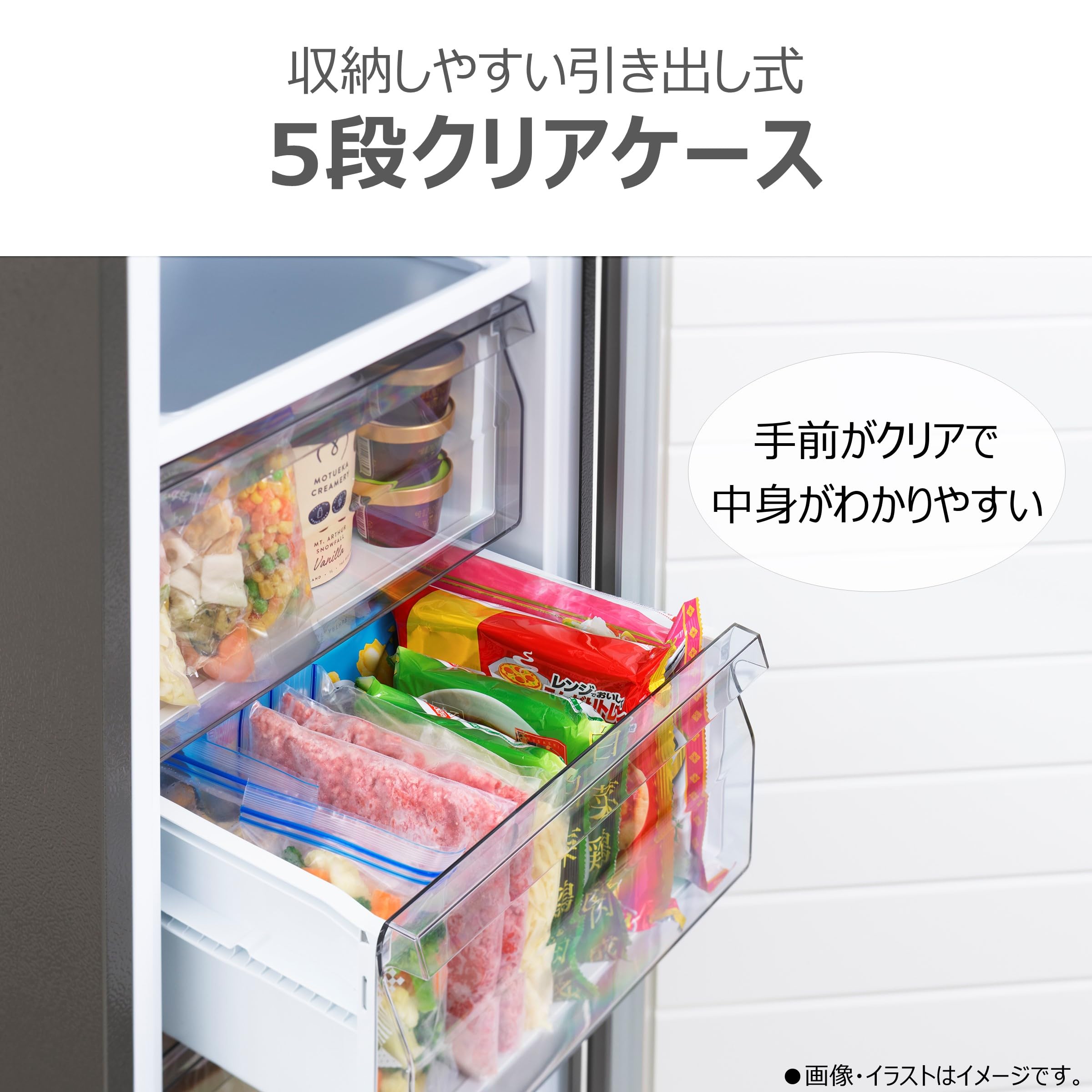 Amazon.co.jp: TOSHIBA(東芝) 冷凍庫 幅47.9㎝ 135L GF-Y14HS(HT) 1
