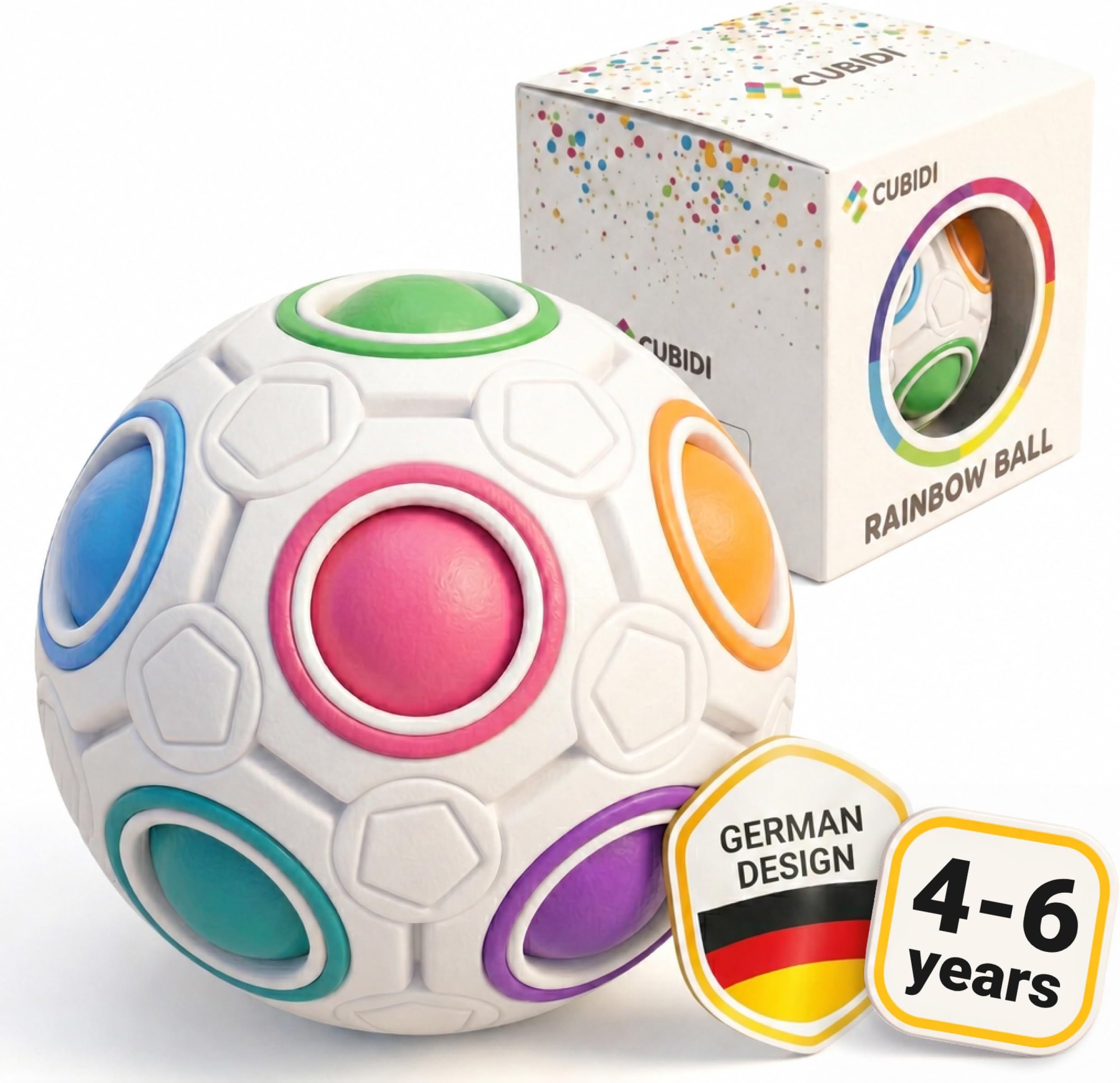 CUBIDI® Magic Rainbow Ball – Fun Puzzle Ball for Kids