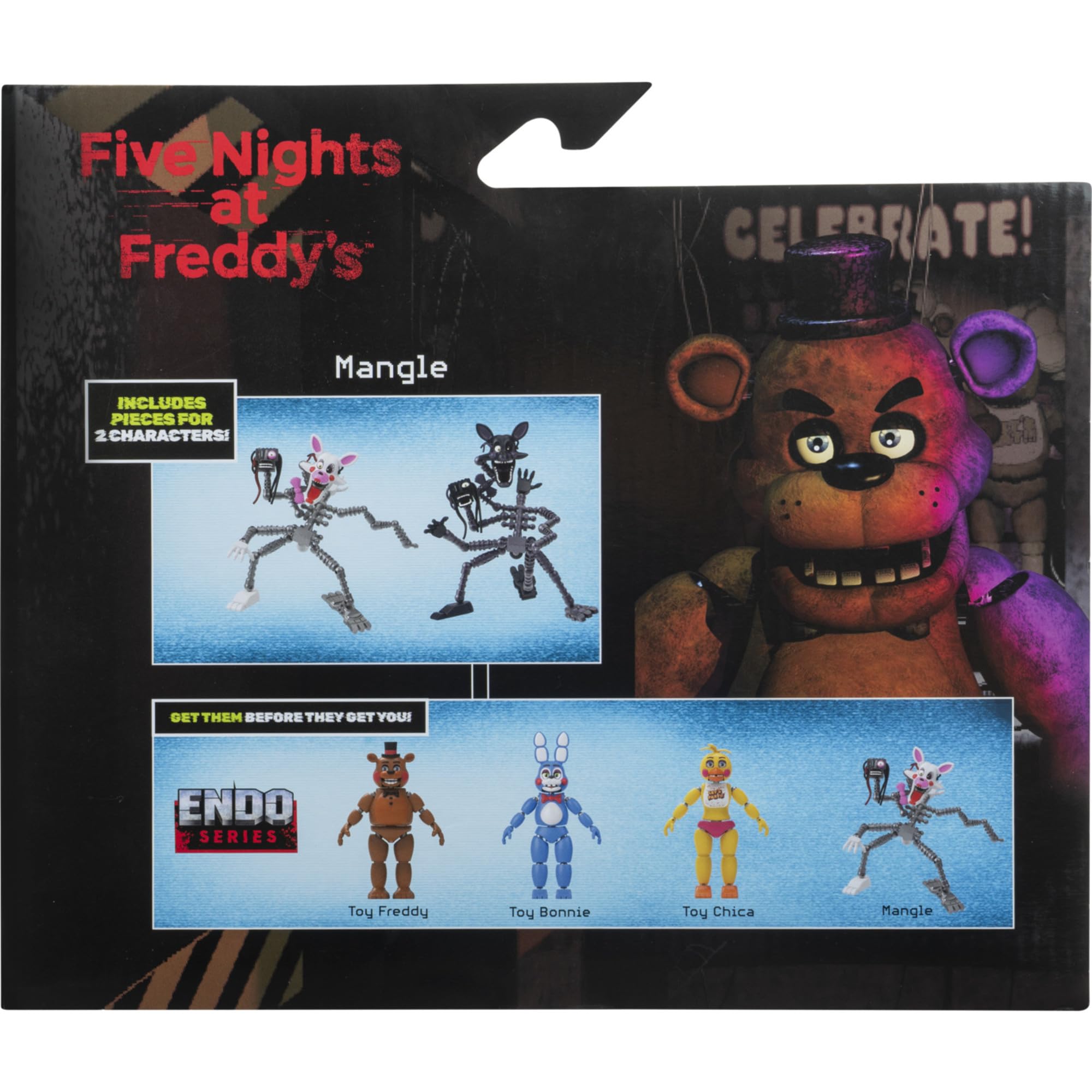 Five Nights at Freddy'S Endo-Series - Figura de coleccionista Endo-1 de 6 Pulgadas con Piezas Intercambiables de Mangle y Shadow Mangle