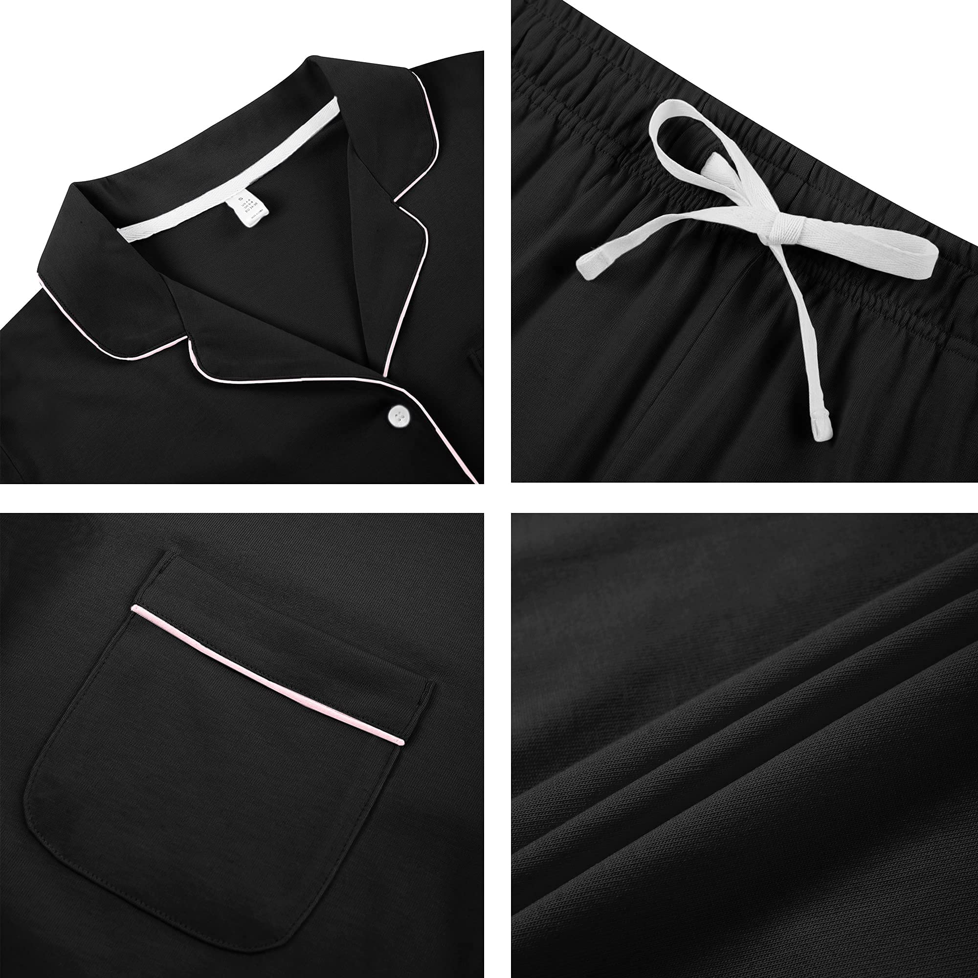 HEARTNICE Pajamas for Women, Button Down Pajama Shorts Set Soft Summer