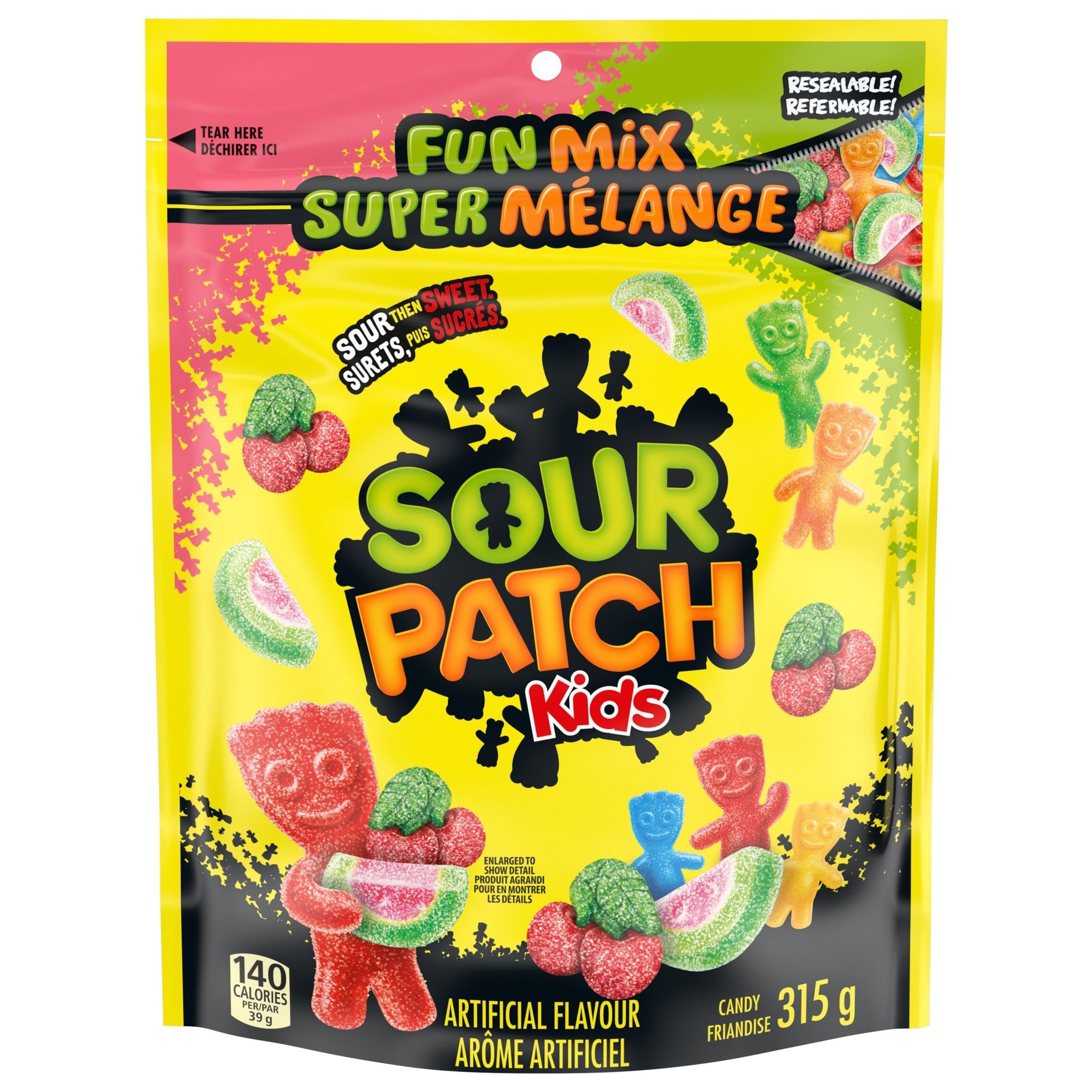 Maynards Sour Patch Kids Fun Mix Candy, 315g/11 oz. Bag (Imported from Canada)
