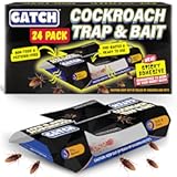 Roach Traps Indoor &lpar;24 Pack&rpar;&comma; Sticky Baited Cockroach Traps&comma; Roach Killer Indoor Infestation&comma; Adhesvie Glue Traps for Roaches&comma; Insects&comma; Home Bug Ant Spider Cricket&comma; Child & Pet Friendly