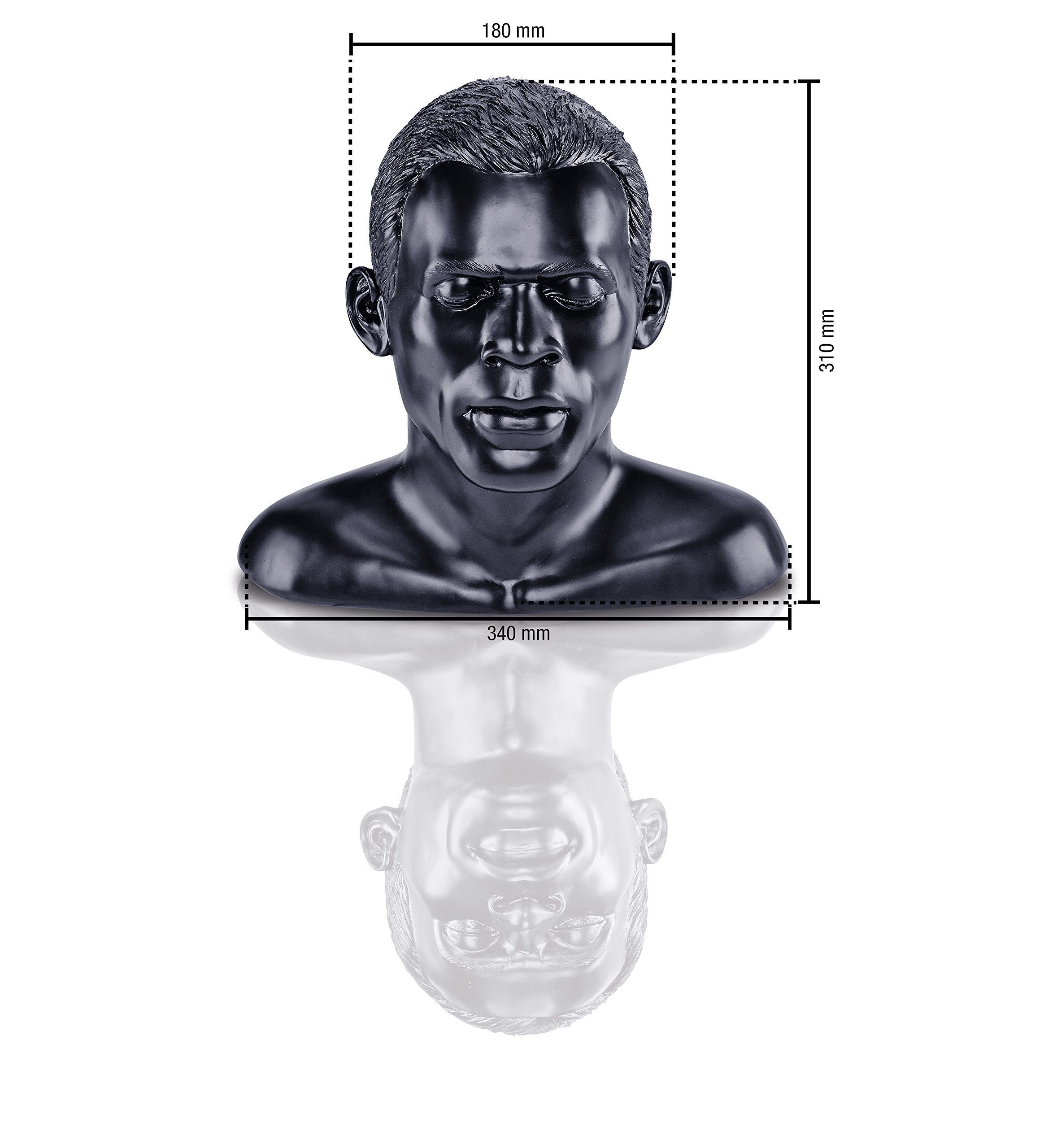 OEHLBACH Supporto per cuffie Silence - Fatto a mano, resina sintetica - iconica testa stoccaggio di grandi, pesanti cuffie over- e on-ear - Nero