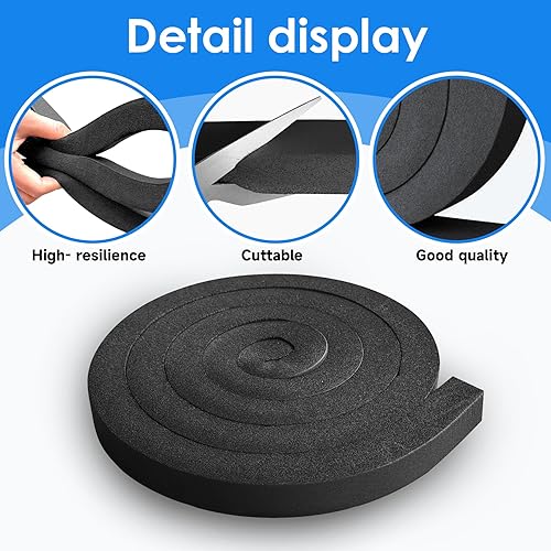 Miniatura 3 de Tira de sellado para ventana de aire acondicionado, 1 pulgada de ancho x 1 pulgada de alto, ajuste universal para aire acondicionado portátil,