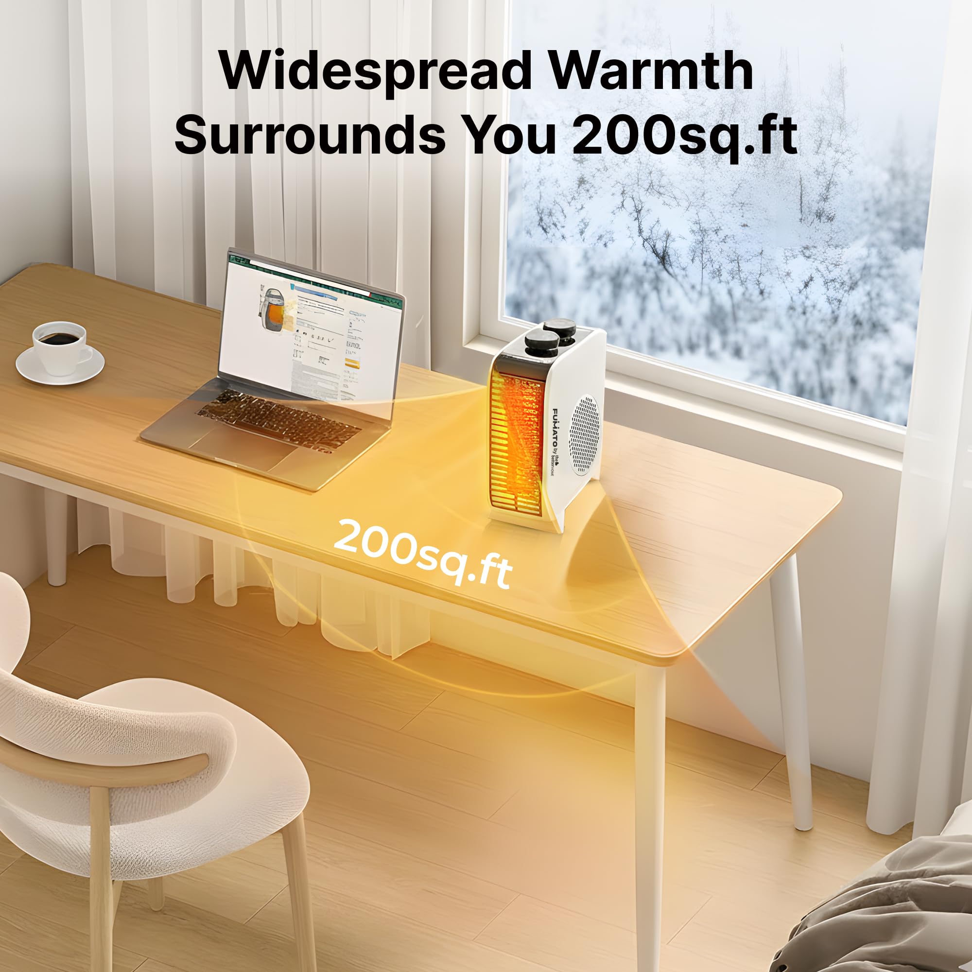 Better Home Fumato 2000W Room Heater - Portable & Safe -7 Better Home Fumato 2000W Room Heater - Portable & Safe -7
