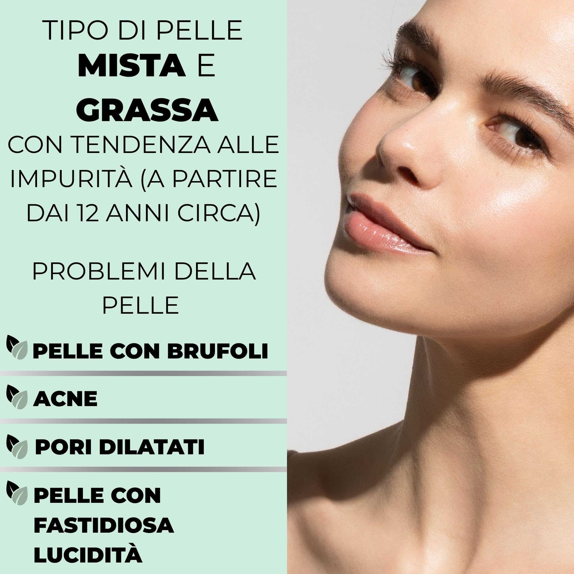 Afrodita Professional Niacinamide gel detergente per pelli grasse e miste, detergente delicato per il viso con acido ialuronico, pulizia profonda dei pori, 94% di origine naturale, senza alcool e