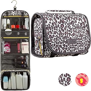 Womens Travel Toiletry Bag - Hanging Makeup Bag - Hanging Compact Cosmetic Essentials Pouch - TSA Approved Organizer
