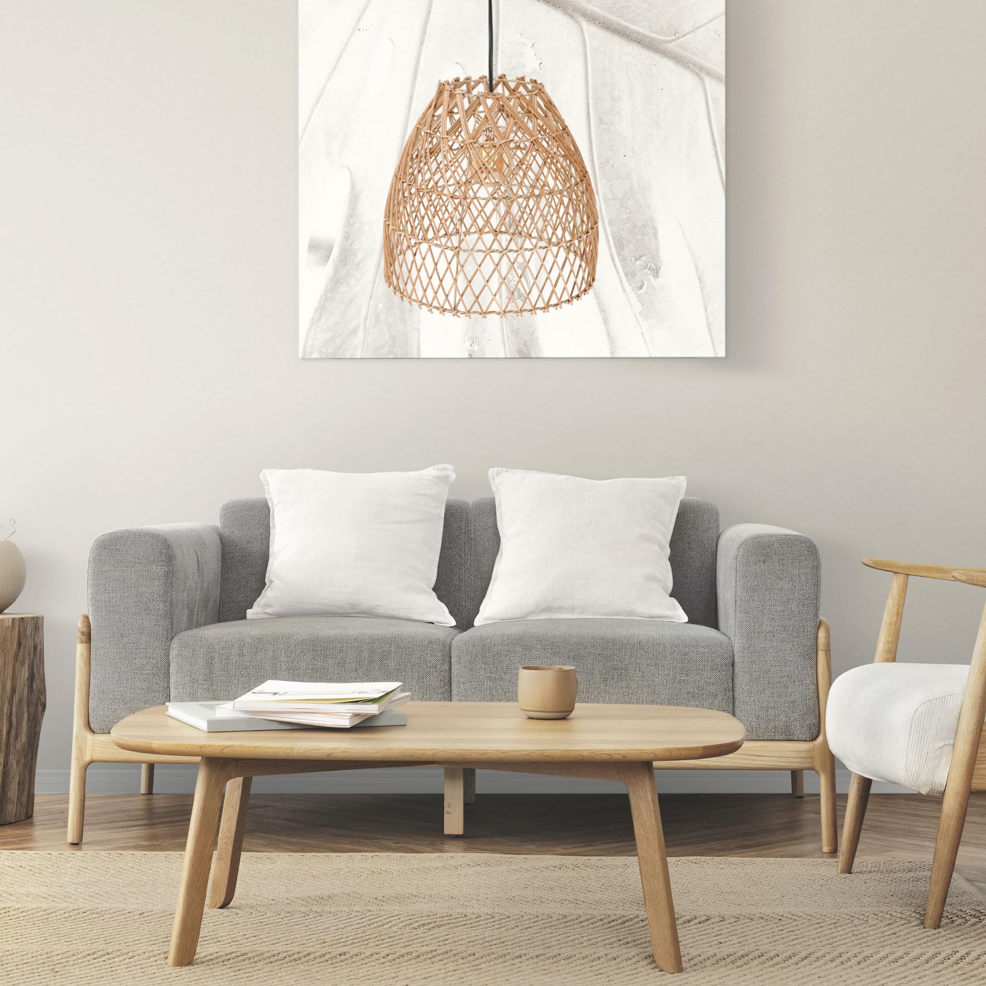 Well Home Paralume per lampada in rattan Ø25x32cm