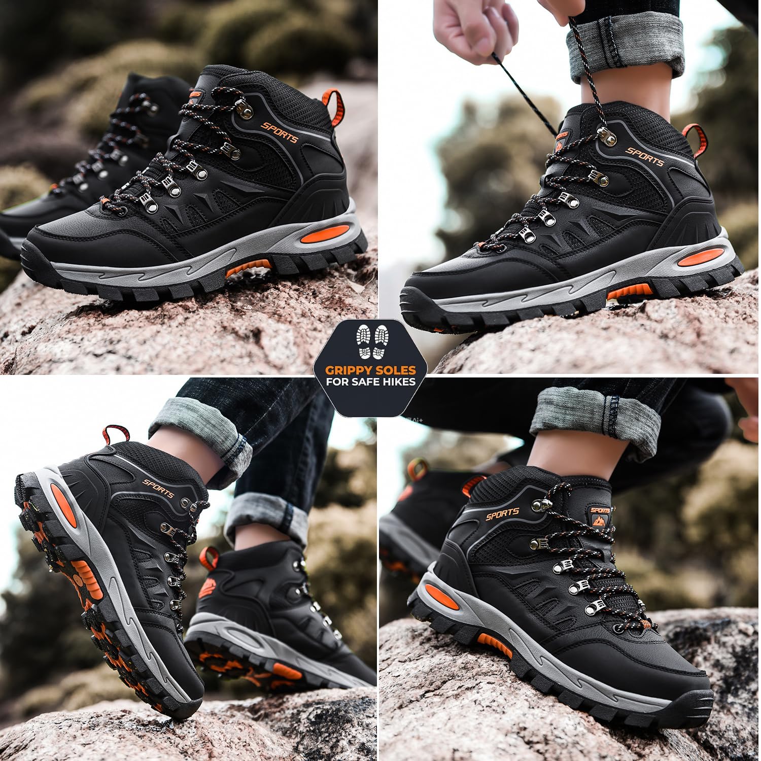 Scarpe da Trekking Uomo Donna Montagna Antiscivolo Scarpe Escursionismo All'aperto Arrampicata Passeggio Traspiranti Trekking Sneakers