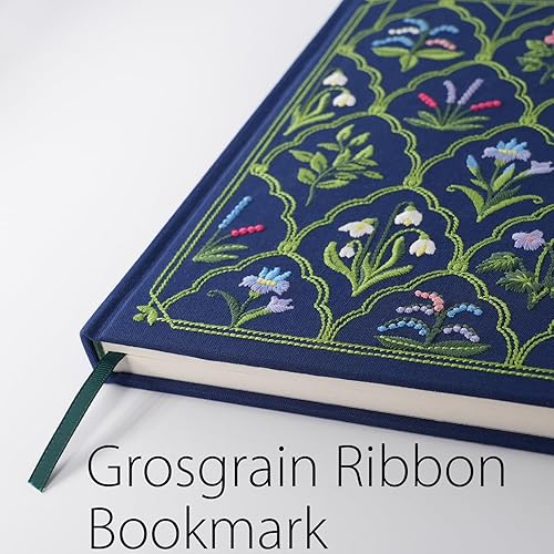 Miniatura 10 de diodrio Cuaderno de bocetos bordado de lujo para mujer, papel pesado de alta calidad de 180 GSM, 92 páginas en blanco, libro de bocetos de recuerdo