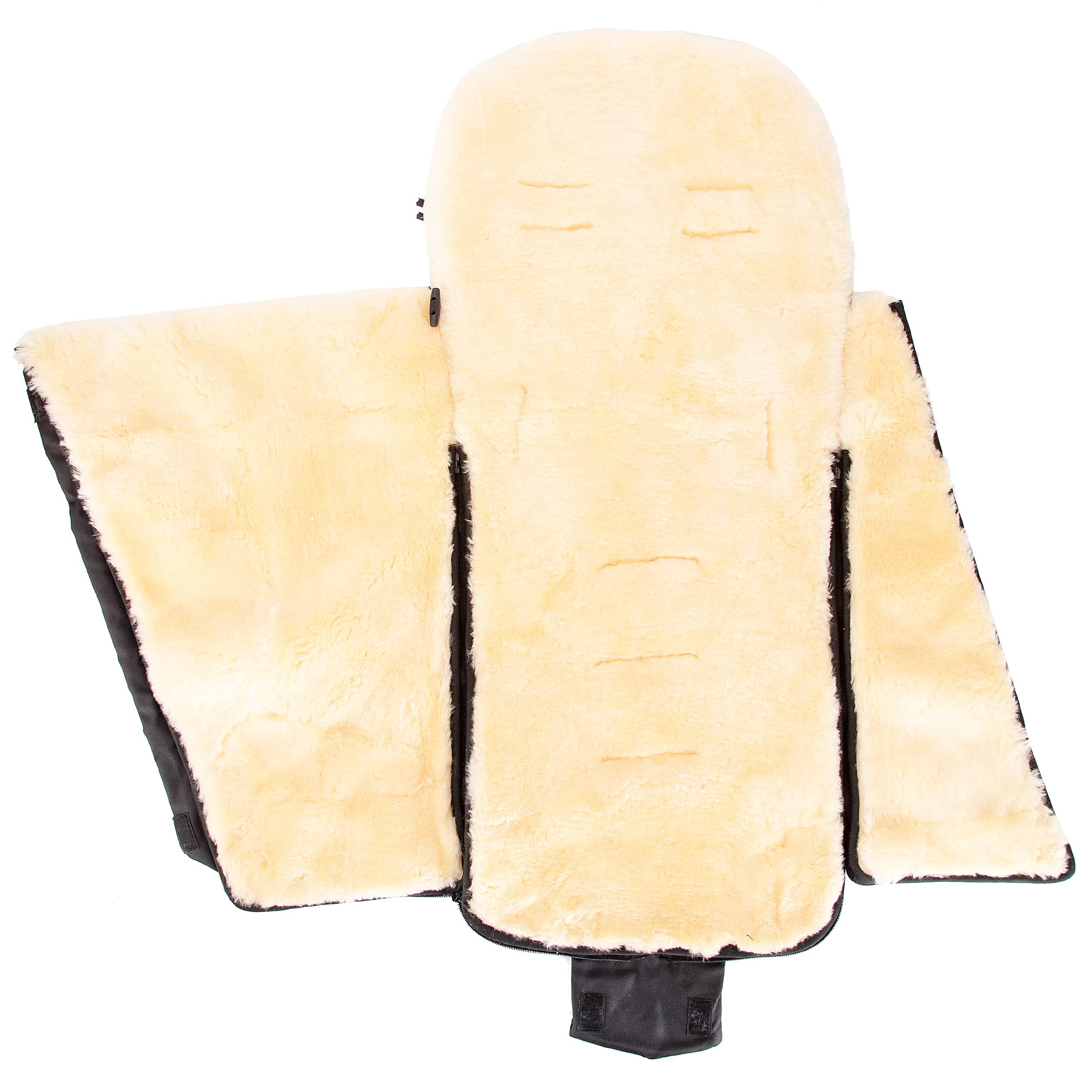 Saco de abrigo para bebé de piel de cordero para cochecito, saco de abrigo de piel médica, resistente al viento y al agua, con ranuras para cinturón, 100 x 50 cm