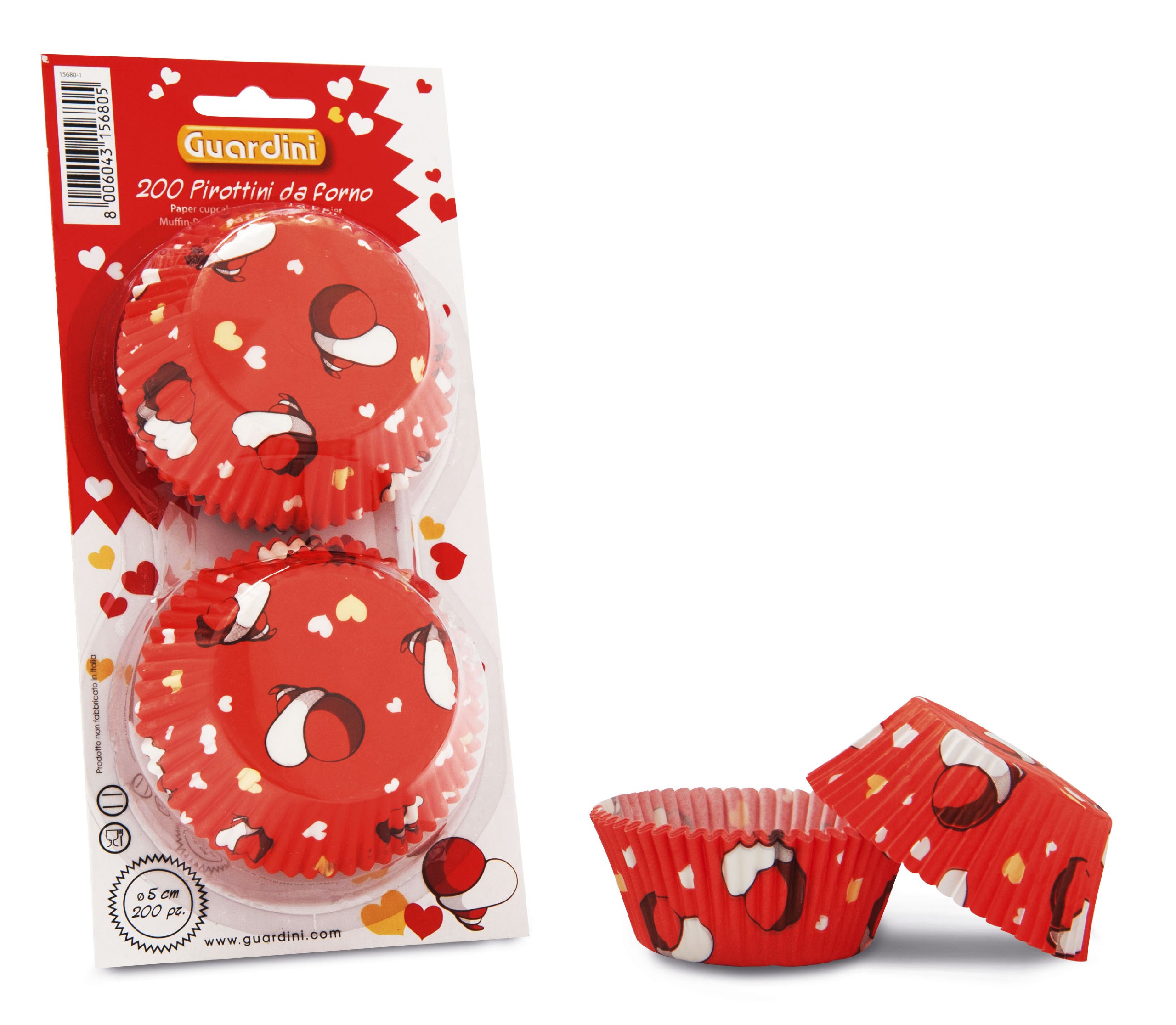 Guardini 4223015680 Muffin-Papierbackförmchen Herzen