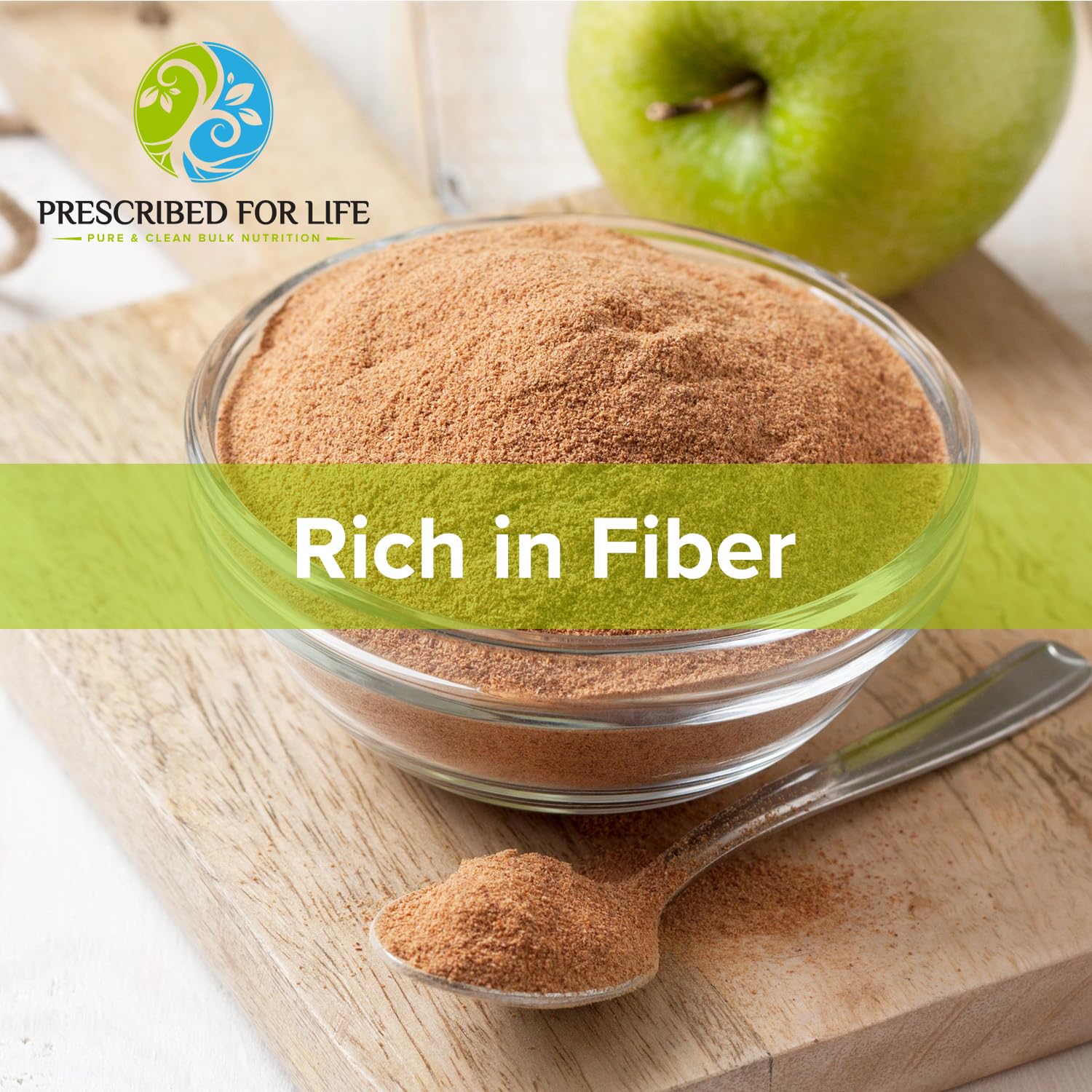 Prescribed For Life Apple Fiber Powder, Natural Apple Fiber Supplement, Vegan, Non GMO, Gluten Free (340g) — Amazon image 4