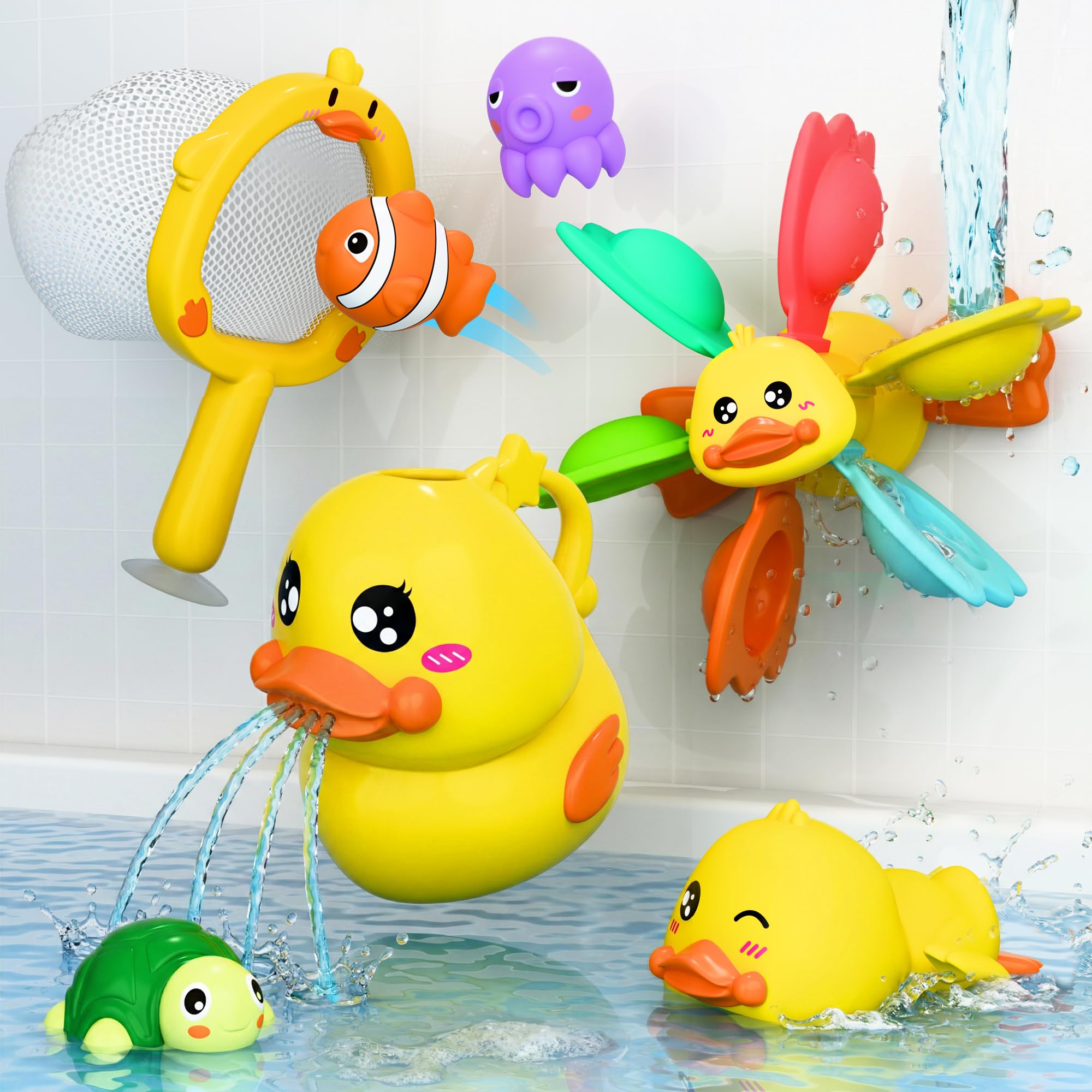 iPlay, iLearn Jouet de bain pour bébé canard