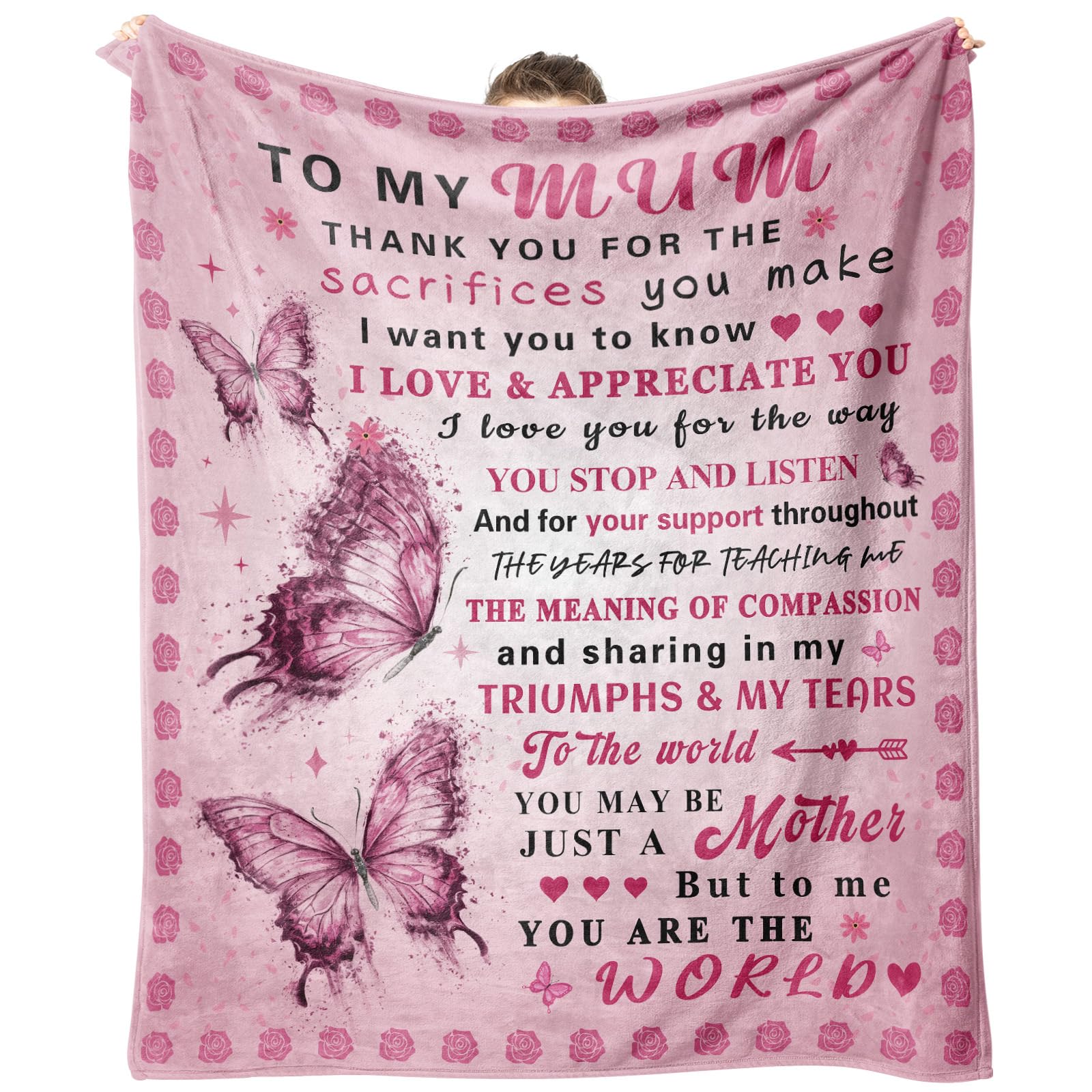 Gifts for Mum, Mum Birthday Gifts, Mummy Gift Throw Blanket 130x150cm — image 1