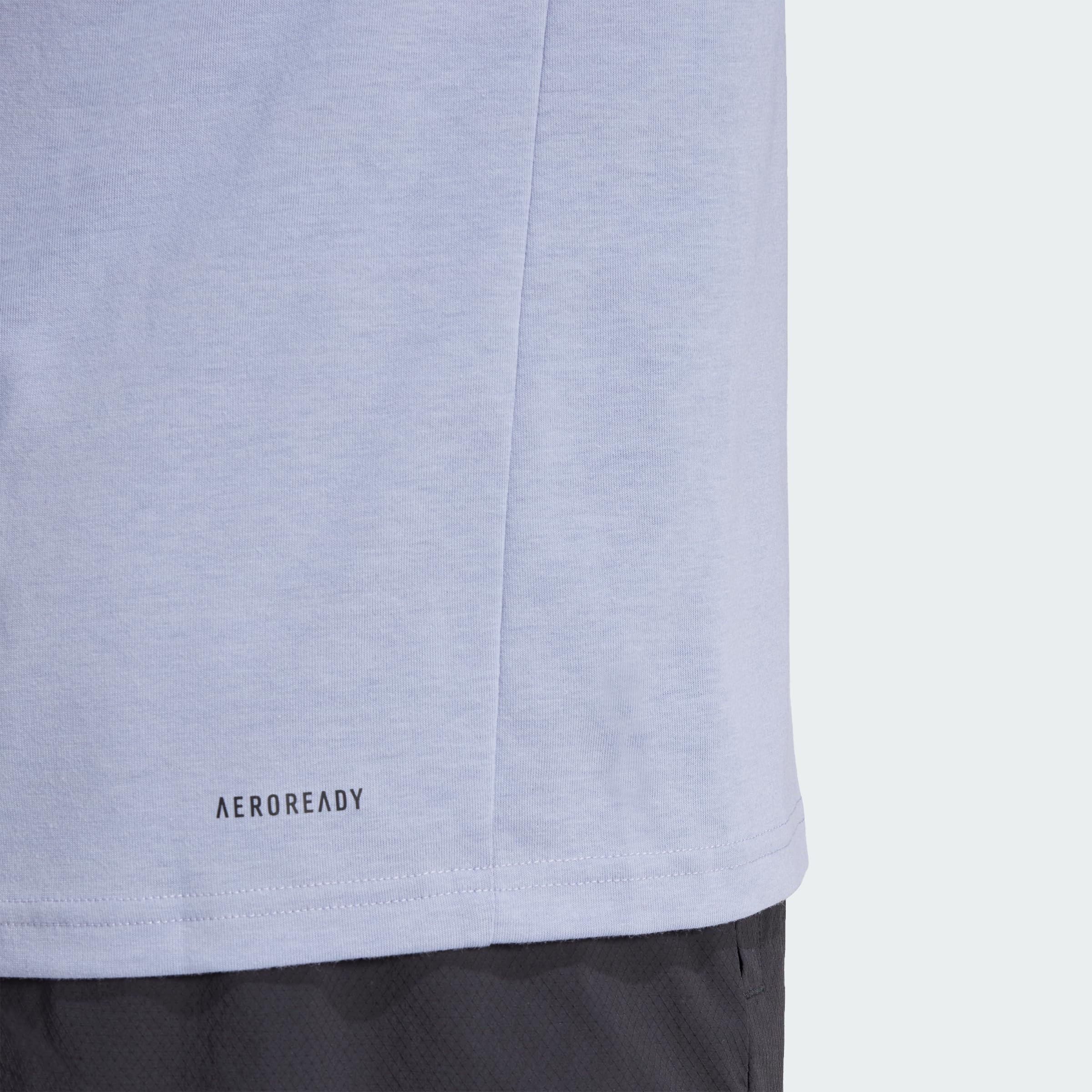 Adidas Hombre Train Essentials Feelready Logo Training tee, Silver Violet/Black, M