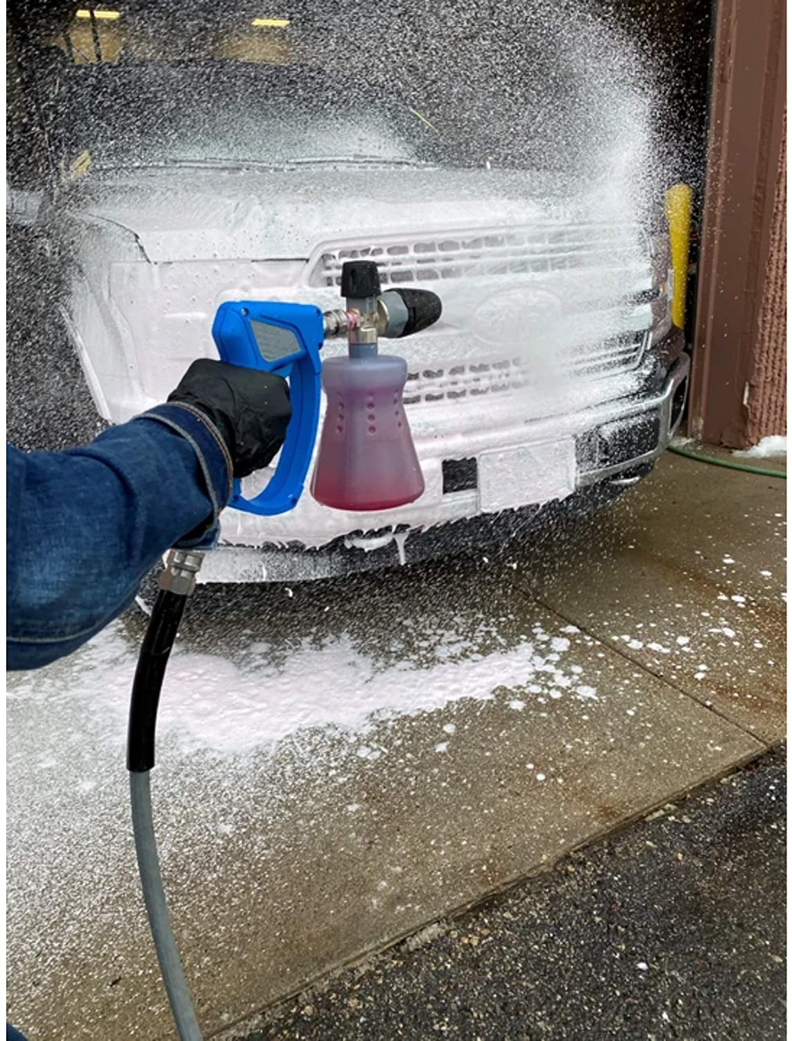 CAÑÓN DE ESPUMA PF22.2 - Botella nueva versión. (incluye 3 adaptadores Karcher k o x, M22 y Click 1/4) Apto para todo tipo de Hidrolimpiadoras. Envió inmediato