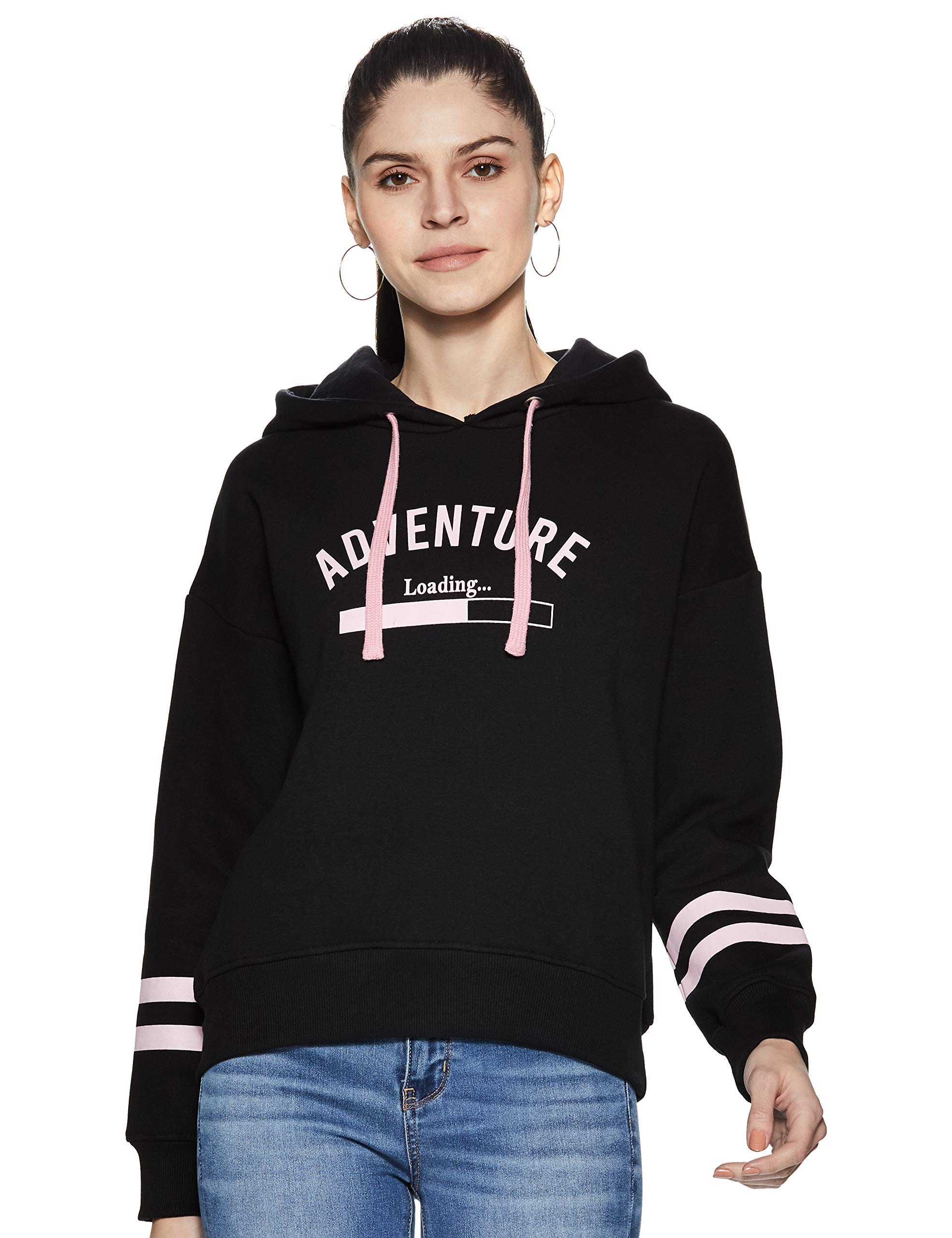 amazon brand - symbol Women's Cotton Blend Regular Fit Hooded Sweatshirt-picture-13