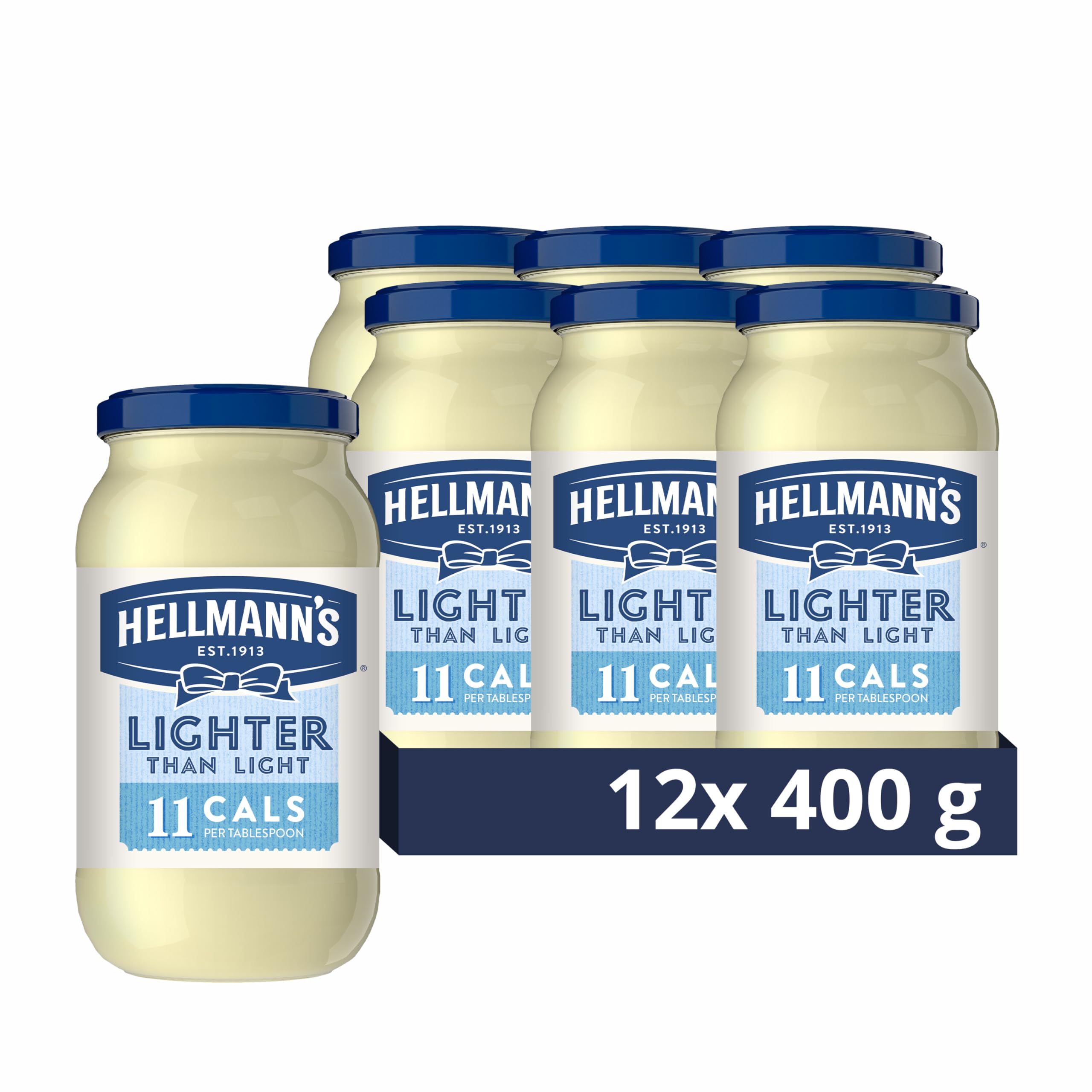 Hellmann'sLighter Than Light Mayonnaise same great taste light mayo for sandwiches, wraps and salads 12x 400 g