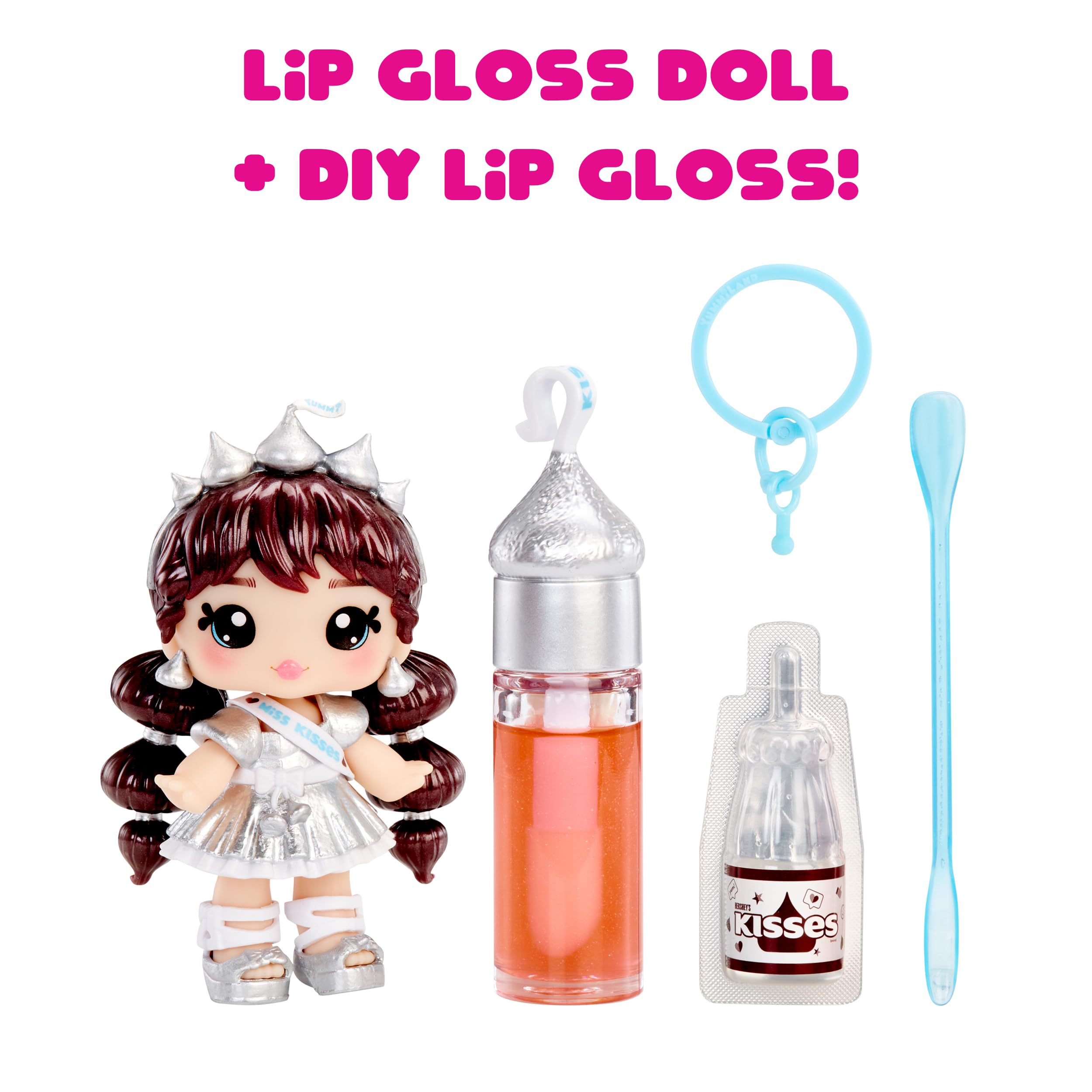 Yummiland x Licensed Sweets Lip Gloss Doll: Hershey’s Kisses, Coco Kisses, Includes 1 Doll - Image 3