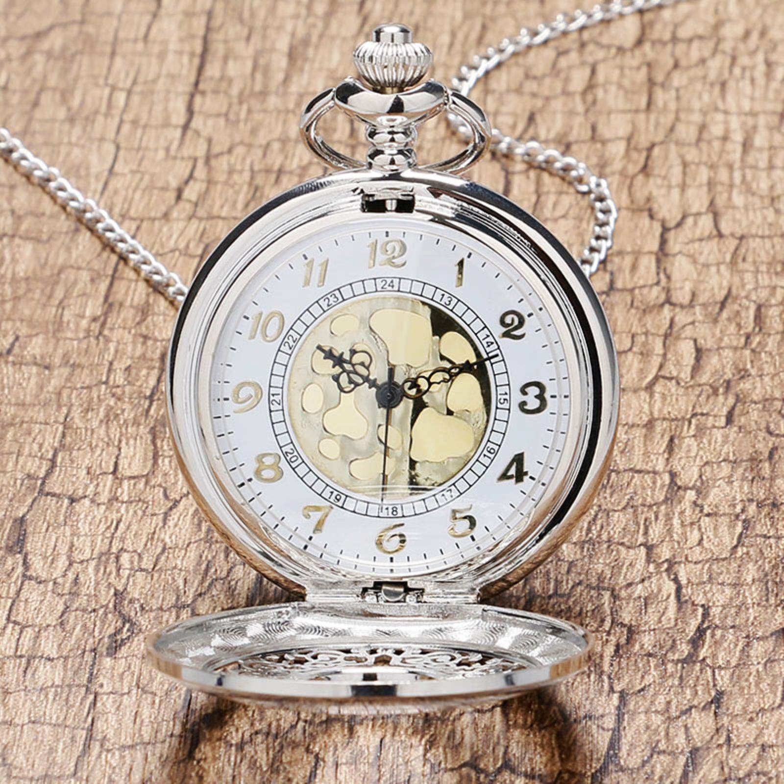 Orologio Da Taschino Stile Drago Cavo, Movimento Al Quarzo Con Catena - Idea Regalo Unisex