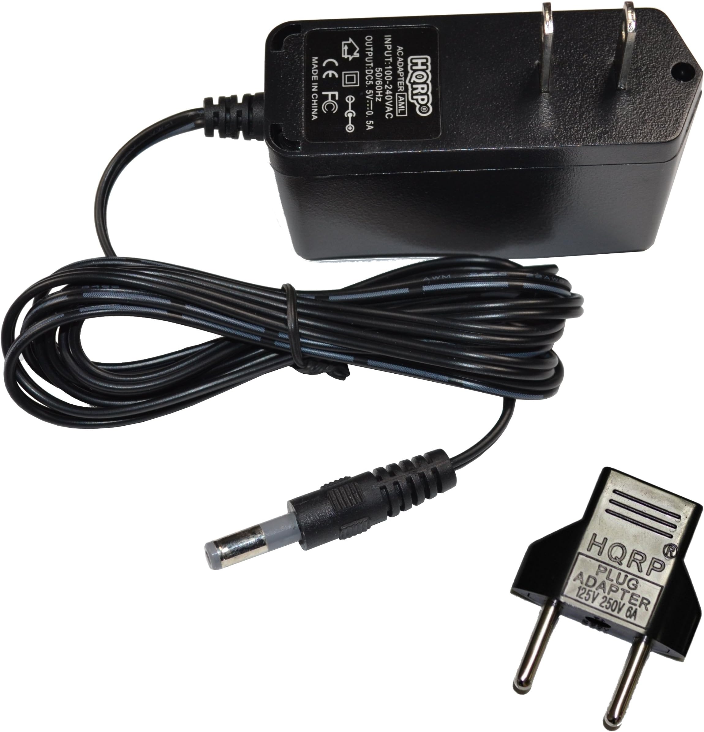 HQRP AC Adapter Compatible with Panasonic KX-TG6841 KX-TG6841B KX-TG6842 KX-TG6842B KX-TG6842C KX-TG6843 KX-TG6843B KX-TG6843C KX-TG6844 KX-TG6844B Cordless Phone Power Supply Cord Charger