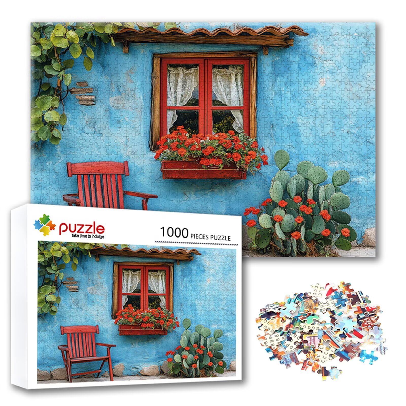 Puzzle krajobraz puzzle 3000 sztuk kaktusa, niemożliwe łamigłówki, drewniane układanki dla dorosłych, gry logiczne dla całej rodziny z redukcją ciśnienia, prezenty dla kobiet O-8
