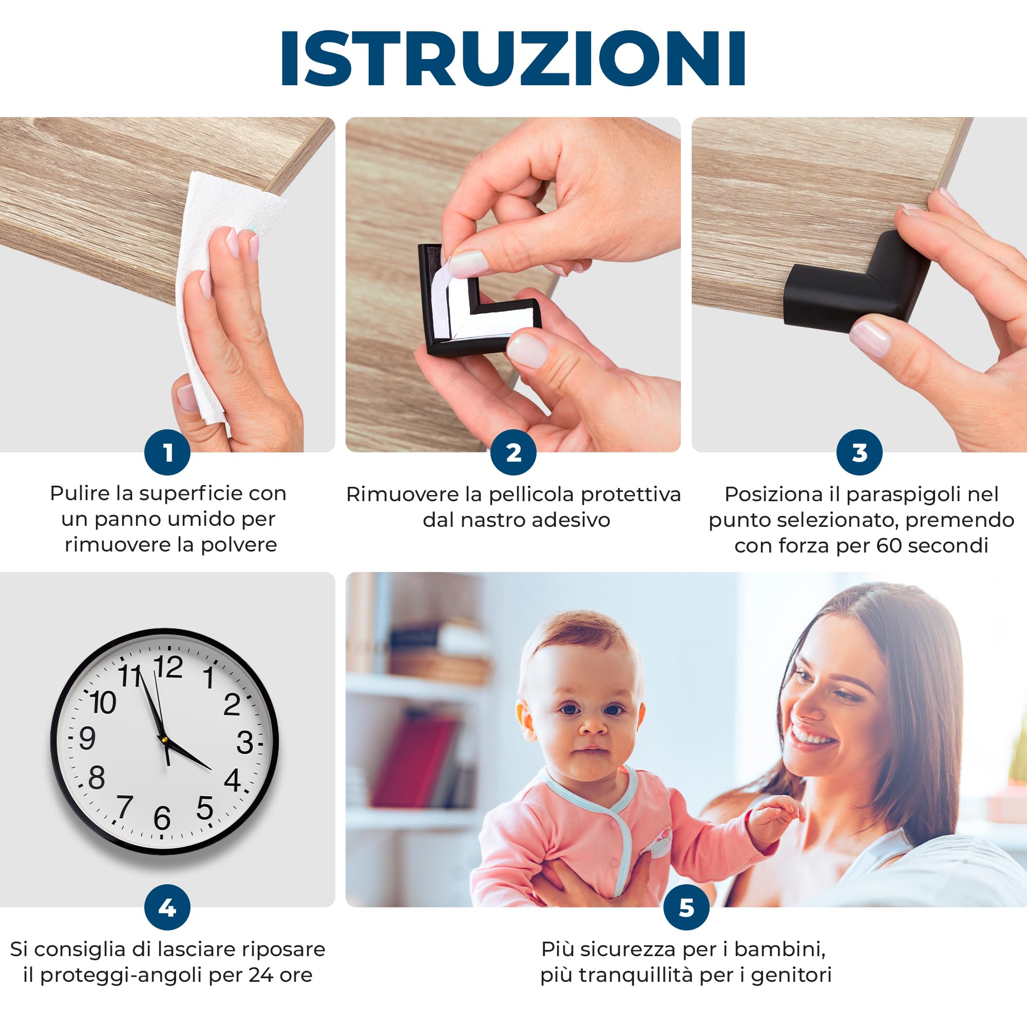 CCYKXA 12 Pezzi Di Protezioni Angolari Antiurto Per Tavoli, Protezioni - Foto 6