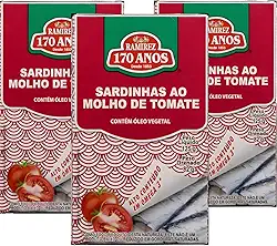 Sardinha Portuguesa em Lata Ramirez em Molho de Tomate - Tampa Abre Fácil - 125g - Importada - 3 Un.