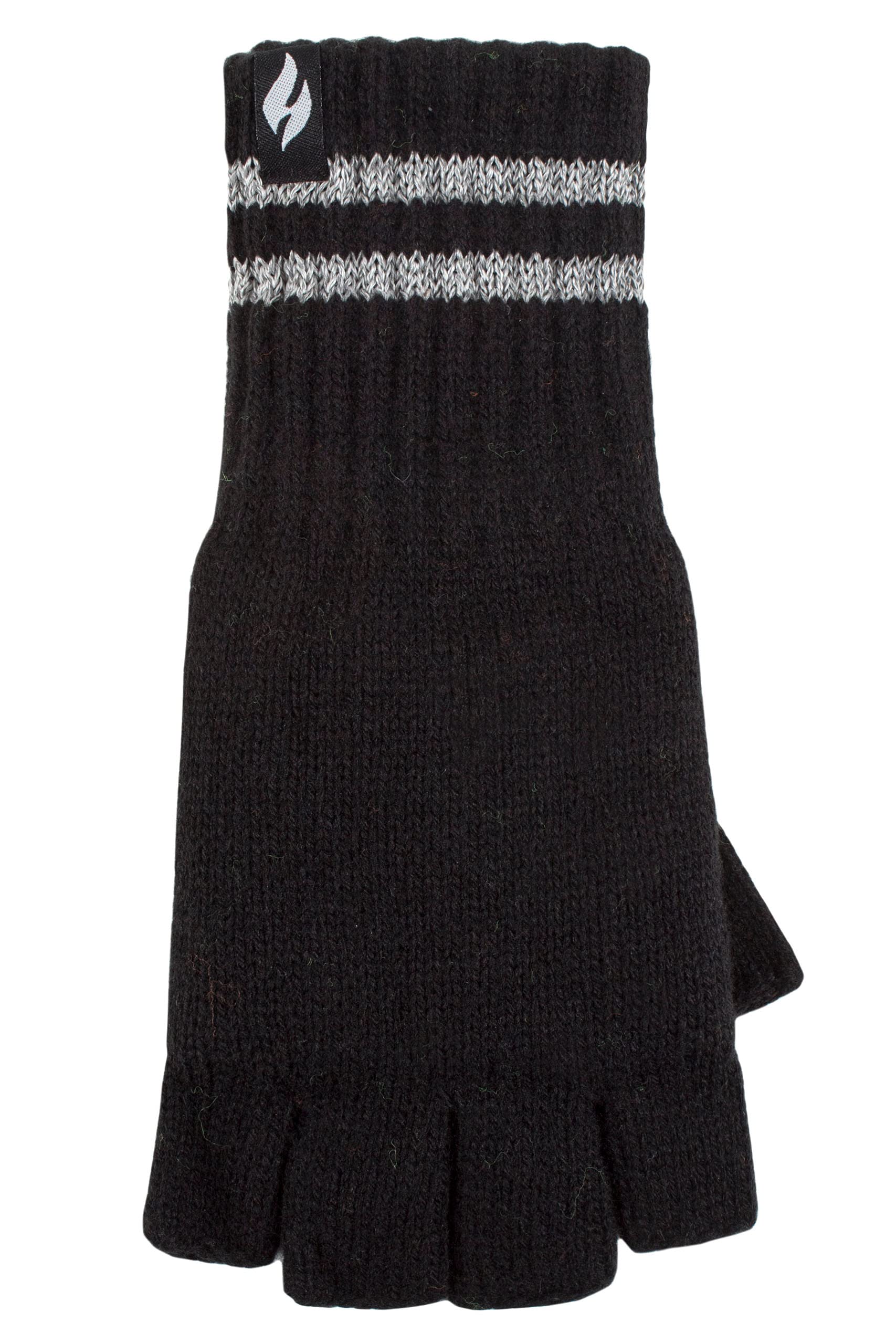 HEAT HOLDERS SOCKSHOP Workforce Mens 3.2 TOG Fingerless Gloves Pack of 1 Black One Size