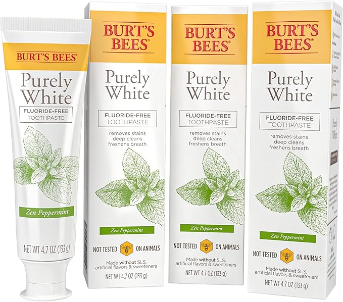 Burt's Bees Toothpaste, Natural Flavor, Fluoride Free Purely White, Zen