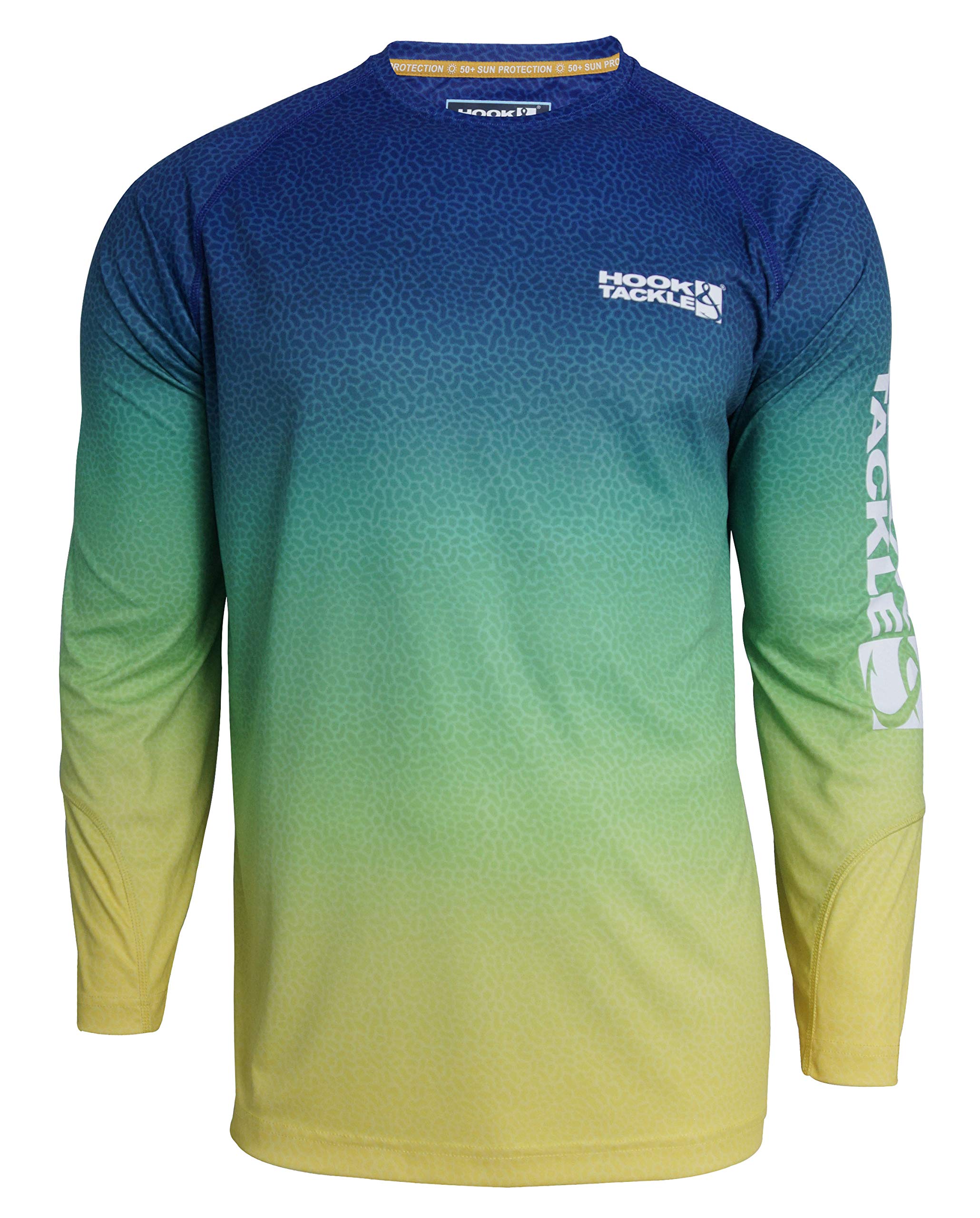 Hook & Tackle Men's Ombre Long Sleeve Tech T Yellow X-Large
