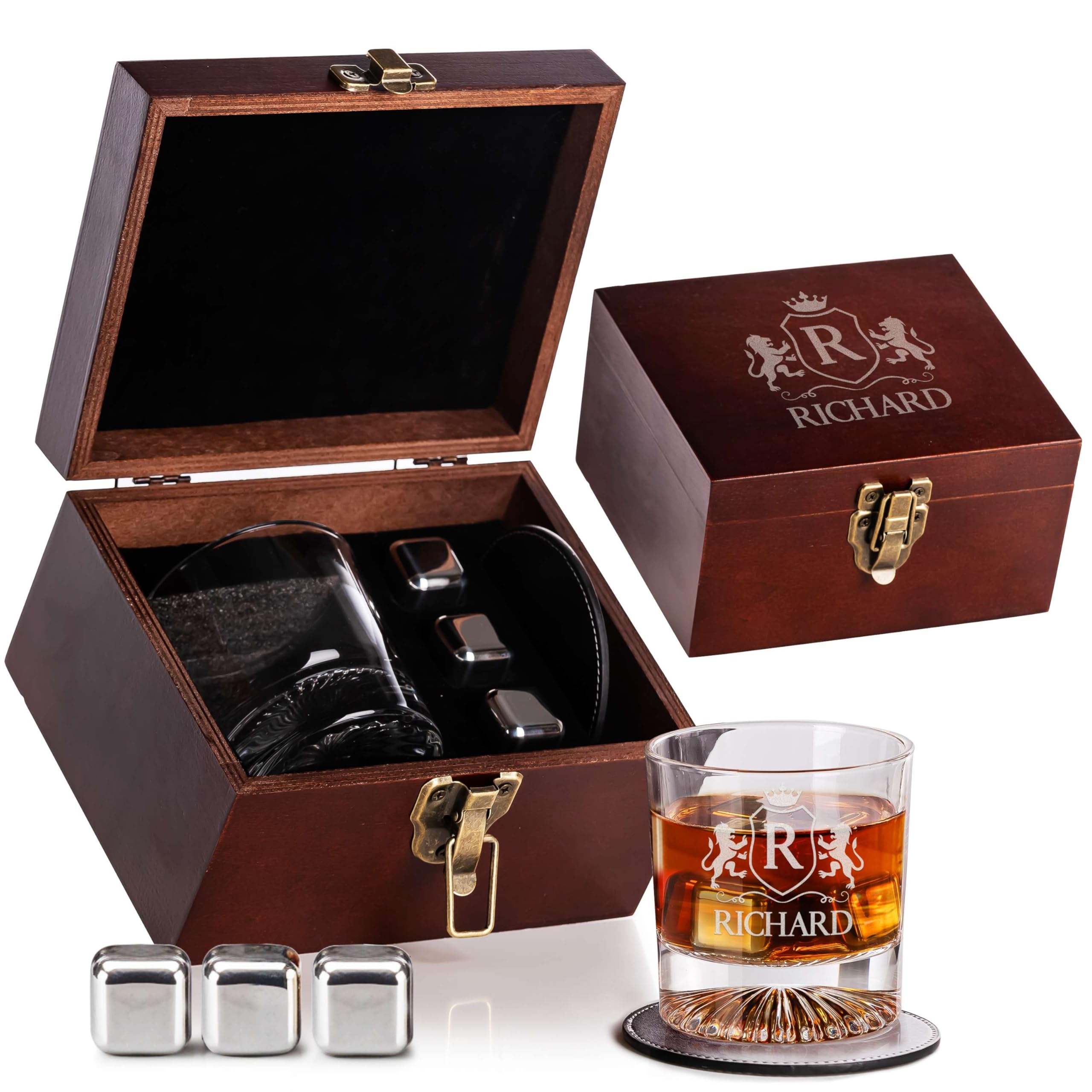Custom Monogram Whiskey Set