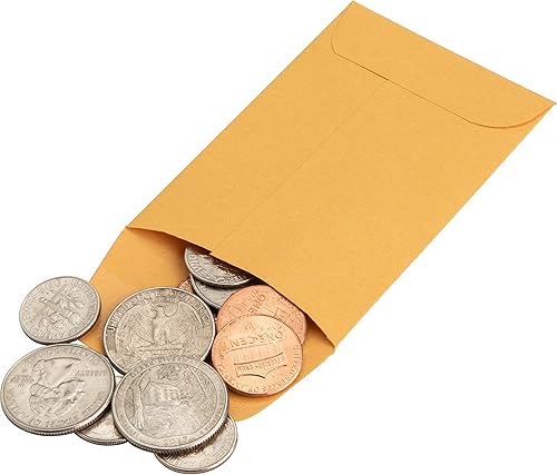 Miniatura 6 de Business Source 04440 Sobres para monedas, No.1, 24lb., 500BX, 2-14 pulgadas x 3-12 pulgadas, Kraft